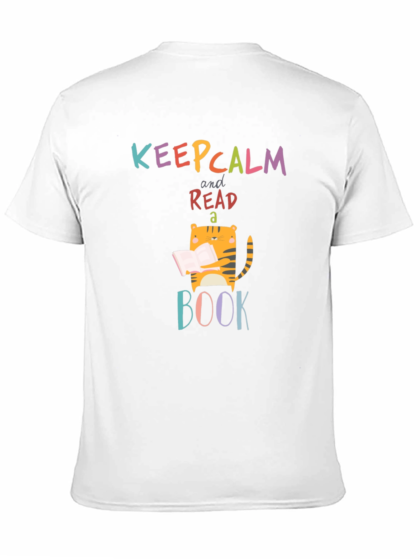 Keep Calm and Read a Book Tiger Graphic T-Shirt
