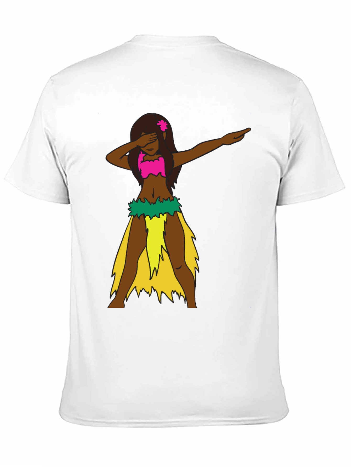 Dabbing Hula Girl Graphic Tee - Trendy & Unique!