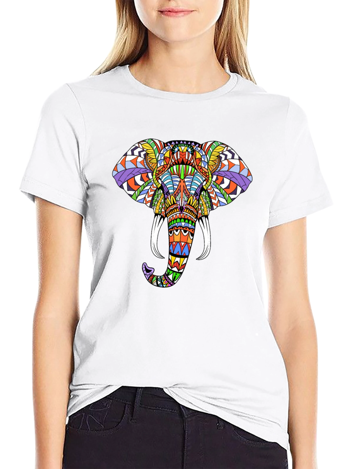 Vibrant Elephant Graphic Tee - Unique Design