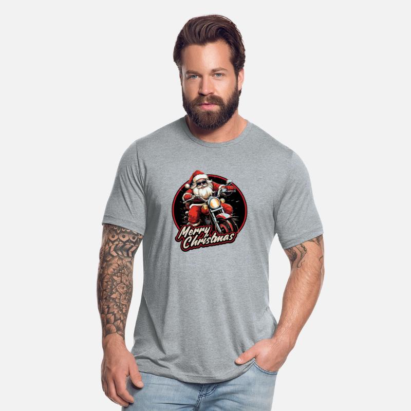 Motorcyclist Santa Claus Motorcycle Christmas