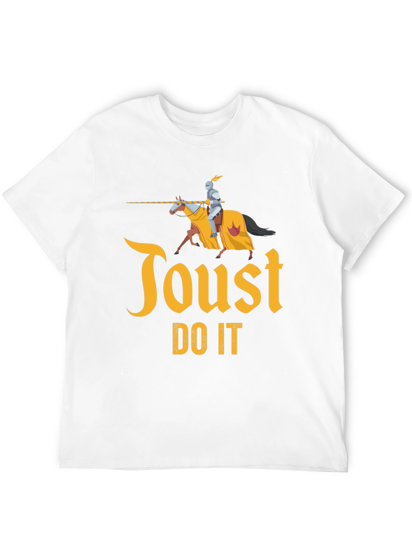 Toust Do It Black T-Shirt Medieval Knight Jousting