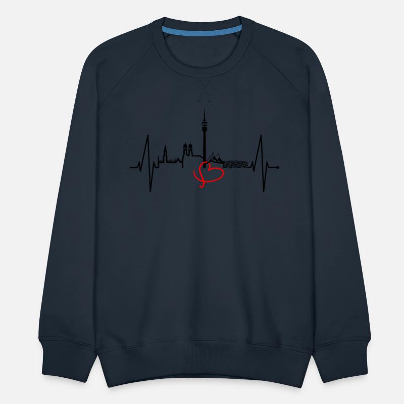 Munich Skyline Heartbeat Bavarian Oktoberfest Gift