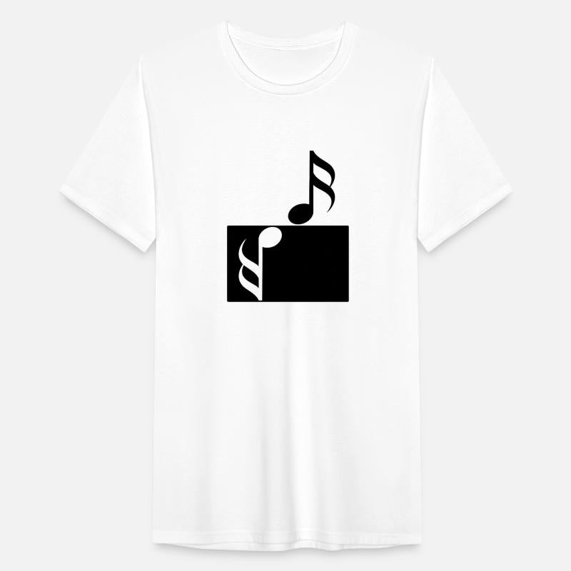 music notes yin yang white black