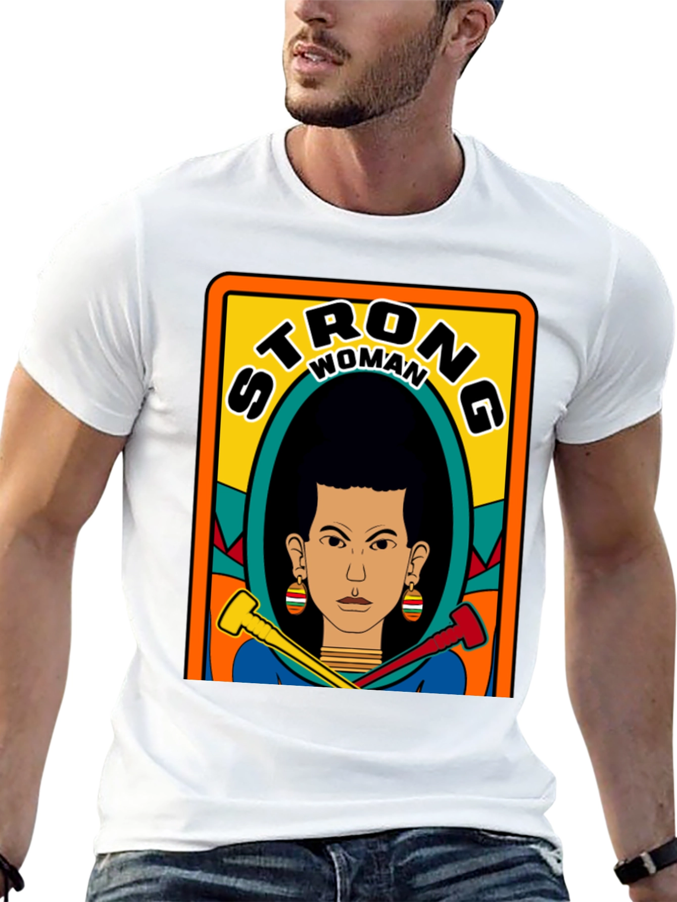 Strong Woman Graphic Tee - Black