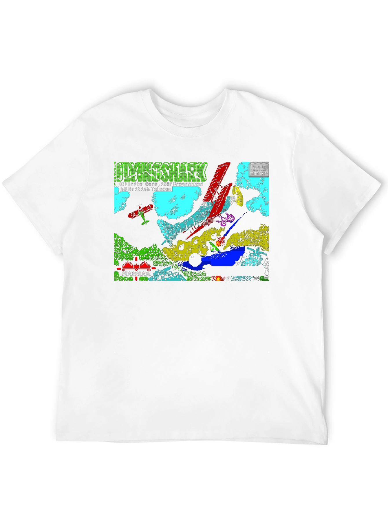 Flying Shark Retro Gaming Black T-Shirt
