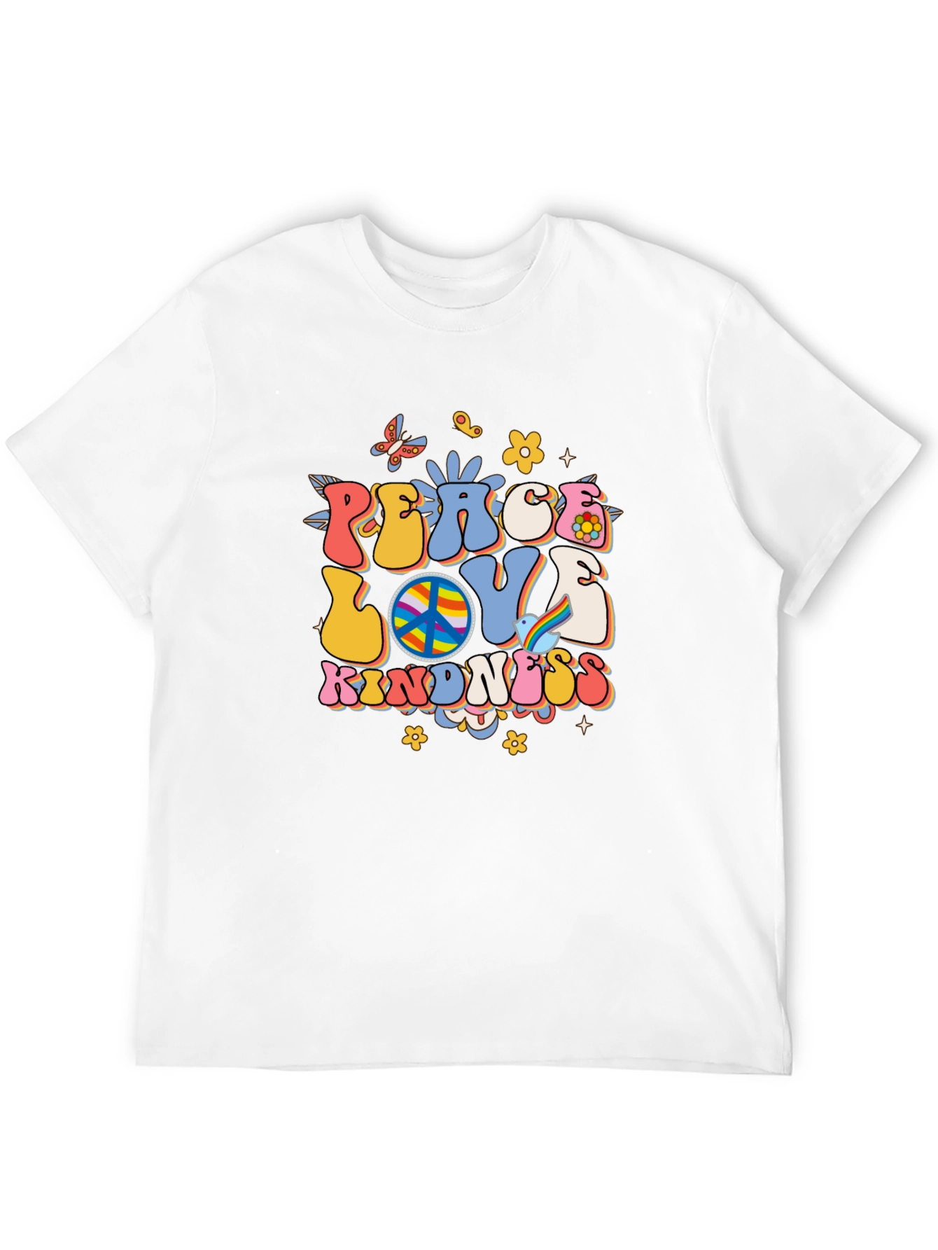 Peace Love Kindness Retro Graphic Tee