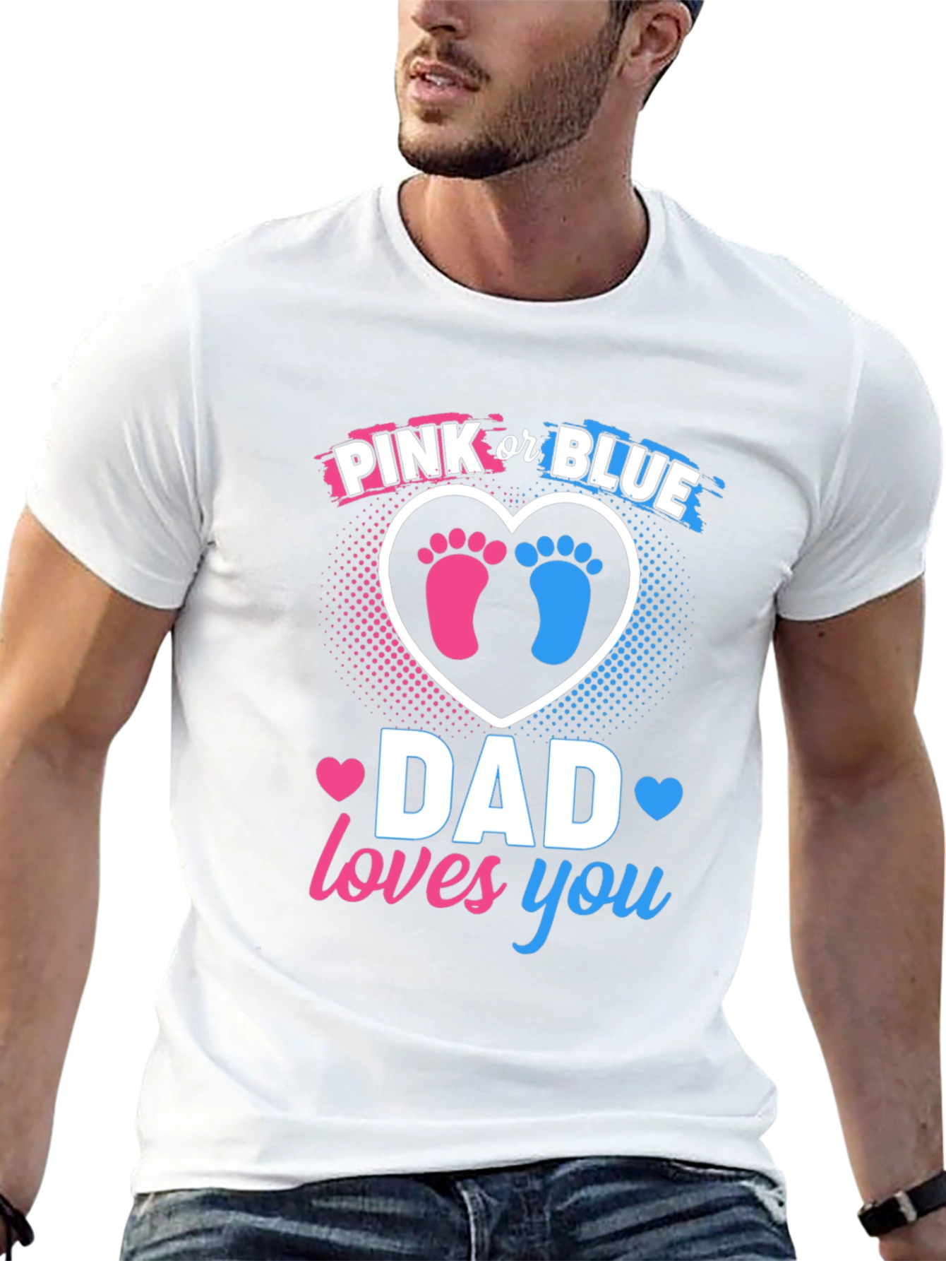 Dad Loves You Gender Reveal T-Shirt