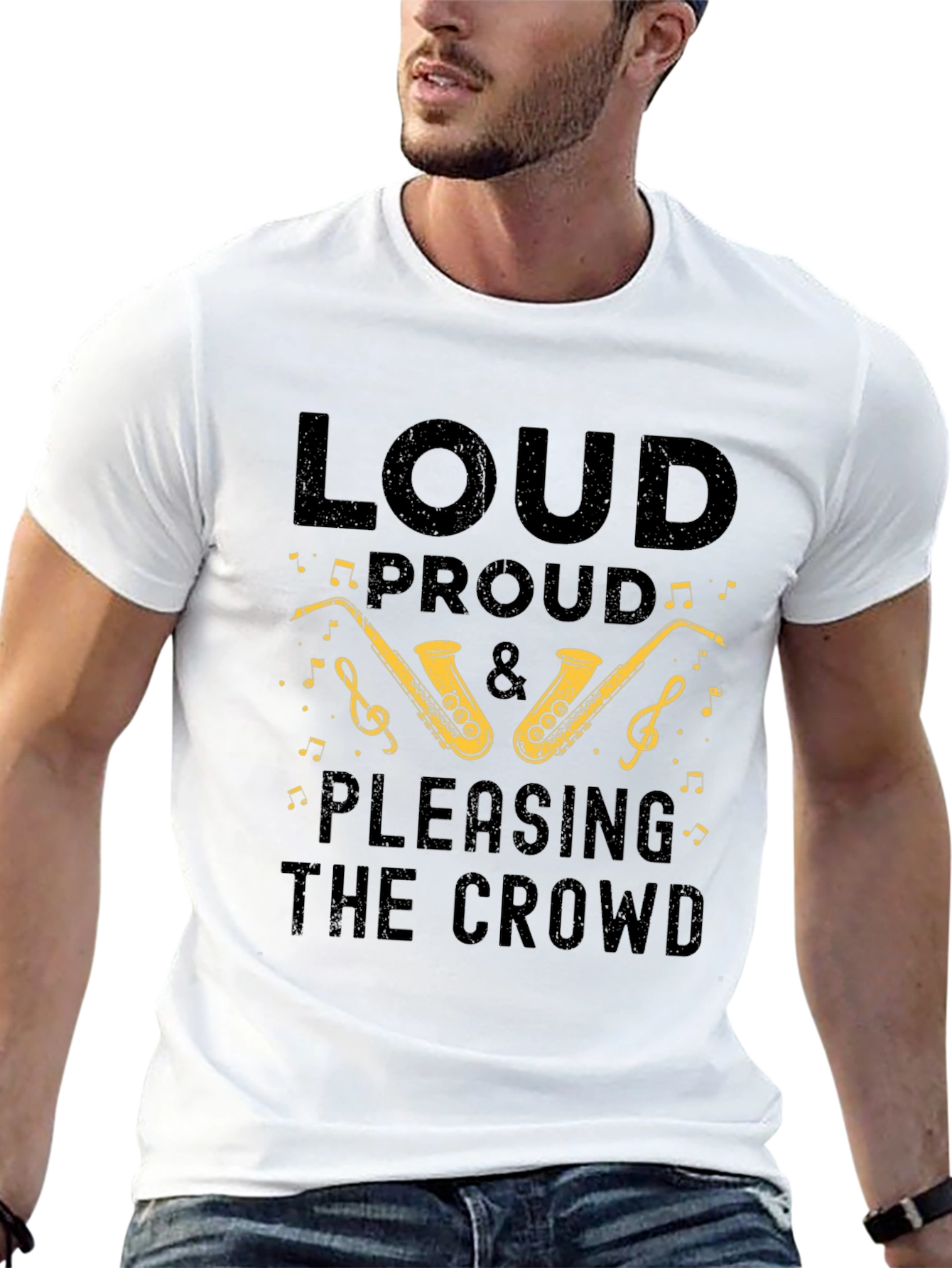 Loud Proud Saxophone T-Shirt - Music Lover Tee