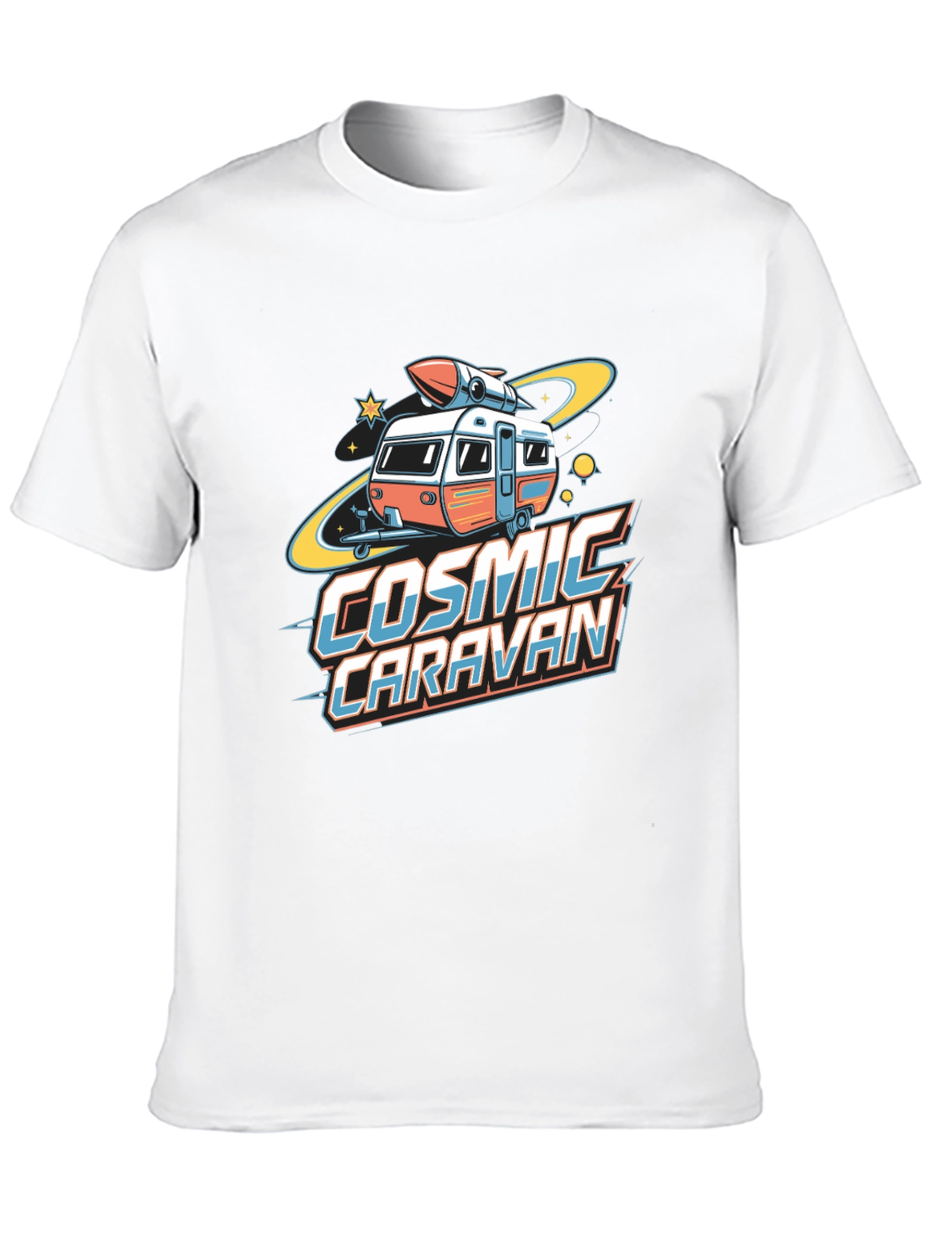 Cosmic Caravan Black Graphic Tee