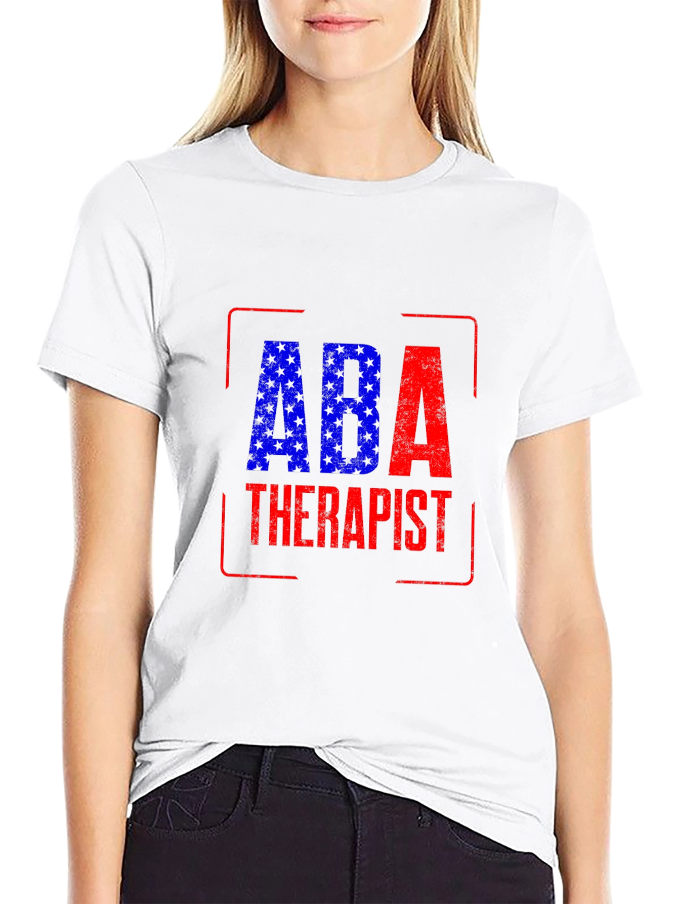 ABA Therapist Graphic T-Shirt - American Flag Design