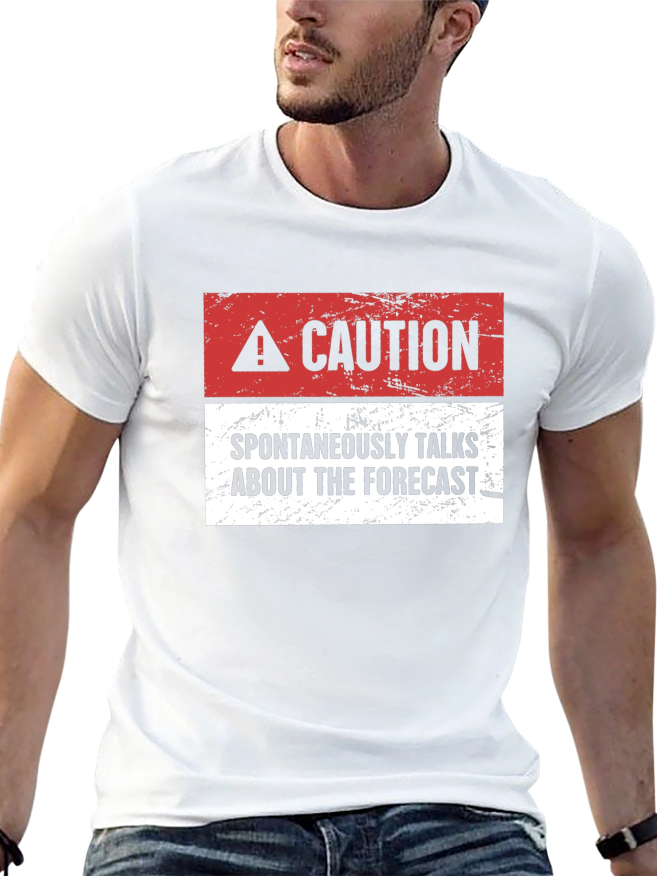 Caution: Spontaneously Talks About The Forecast - T-Shirt