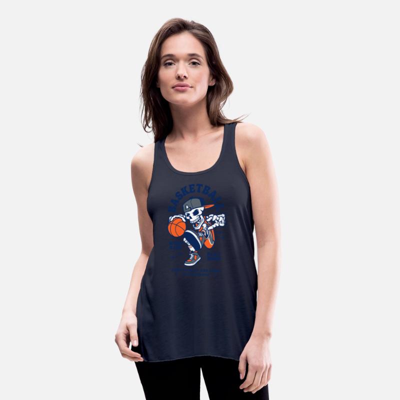 Navy and Orange Illustration Skull Basketball