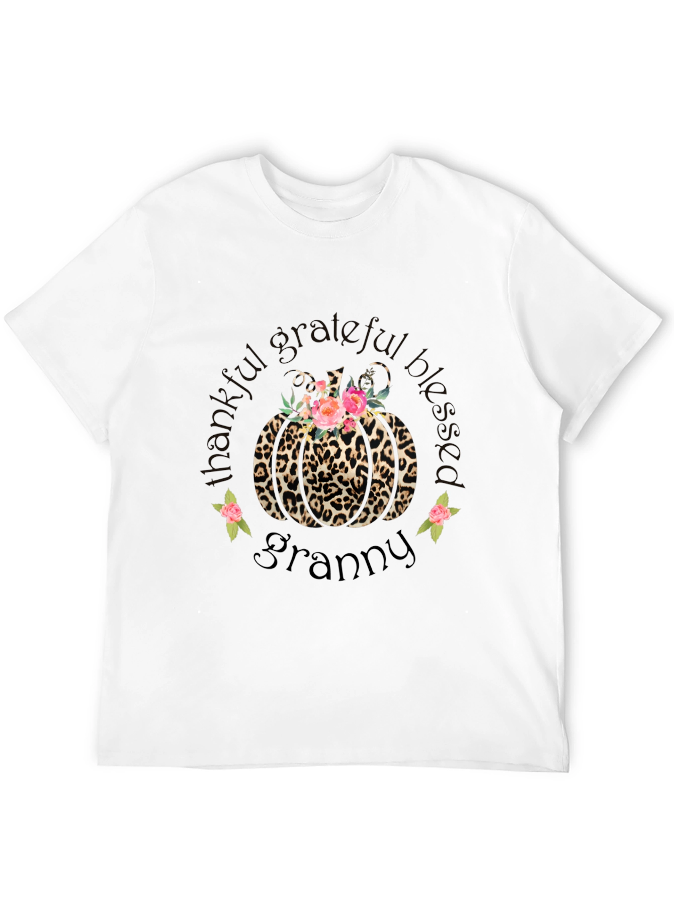 Leopard Pumpkin Granny Graphic T-Shirt