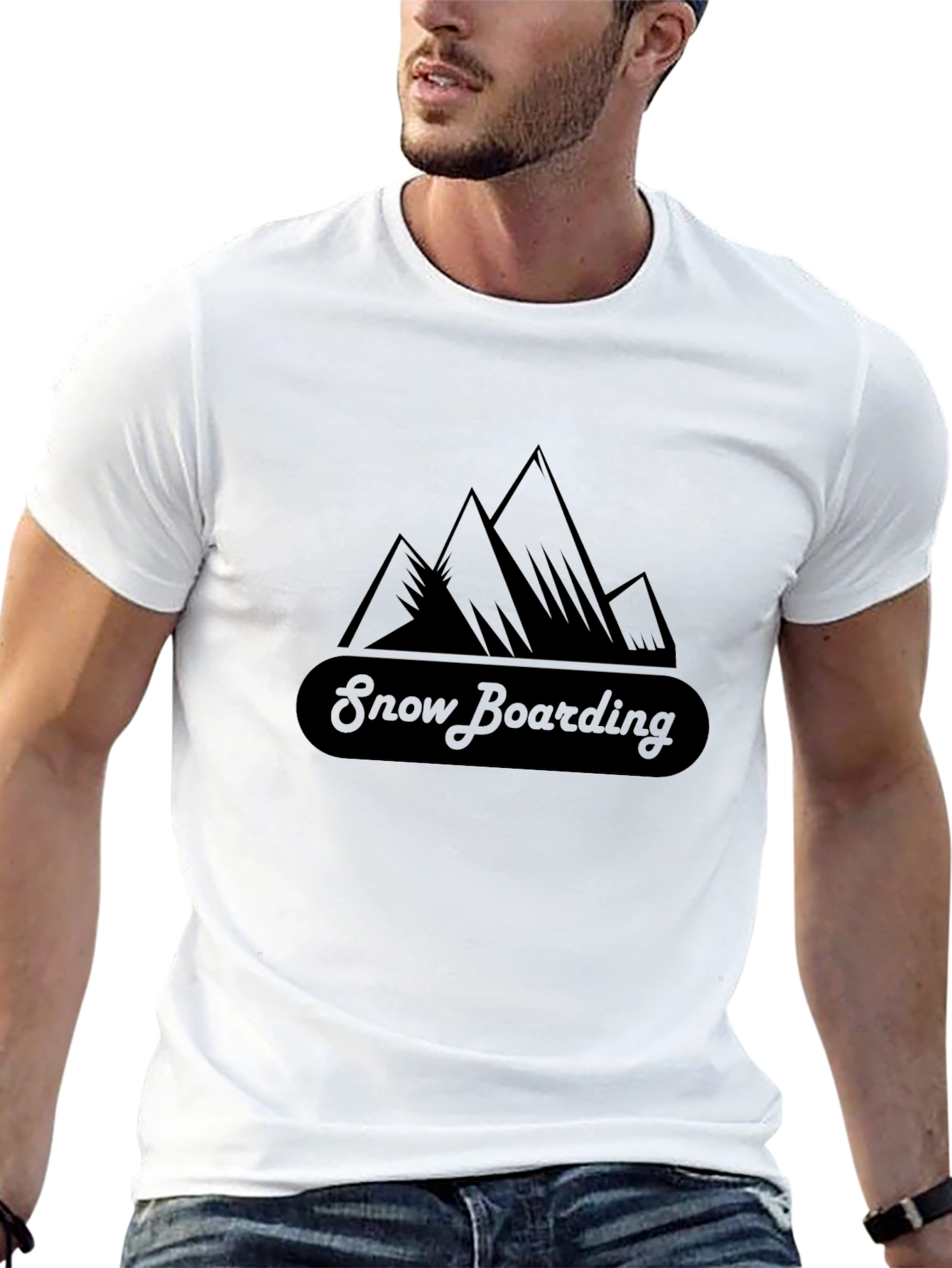 Snowboarding Mountain Graphic Tee