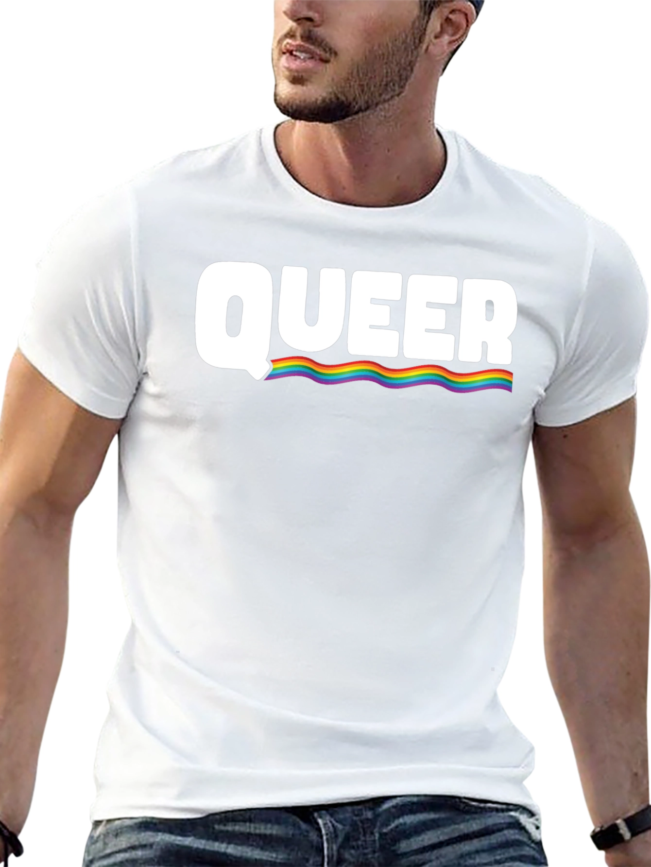 Queer Pride Rainbow Graphic T-Shirt