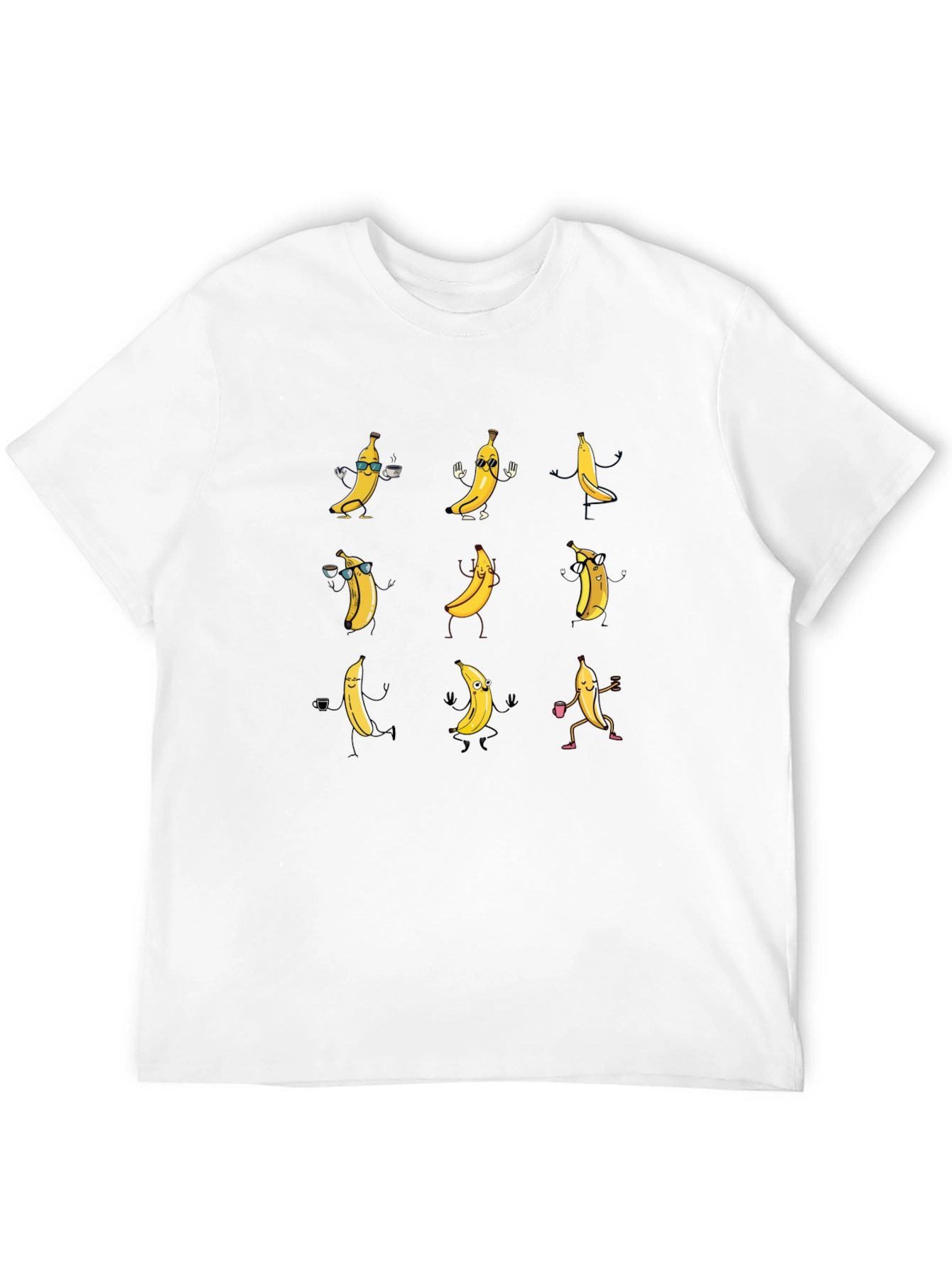 Dancing Bananas Graphic Tee - Black Cotton T-Shirt