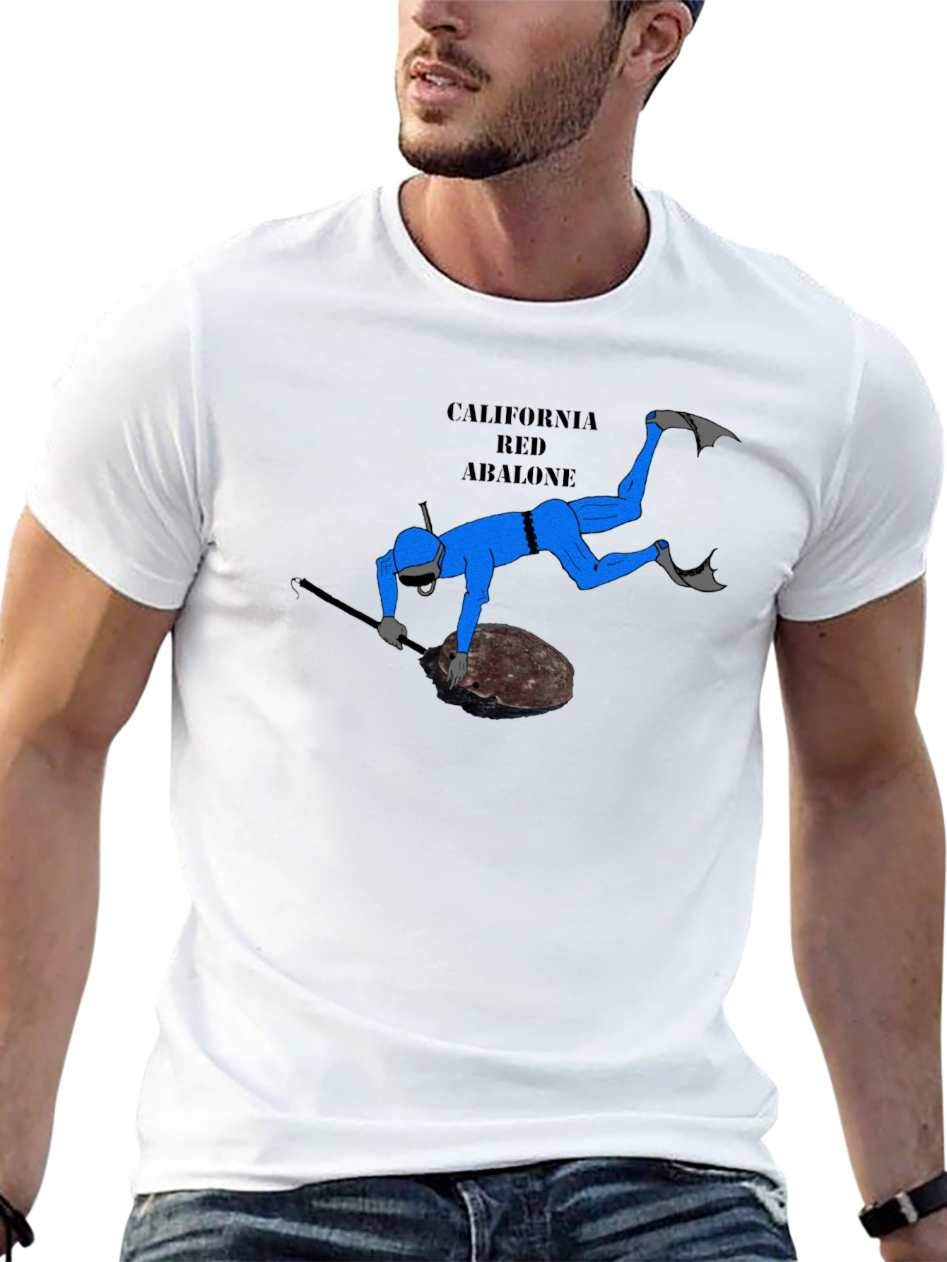 California Red Abalone Diver T-Shirt