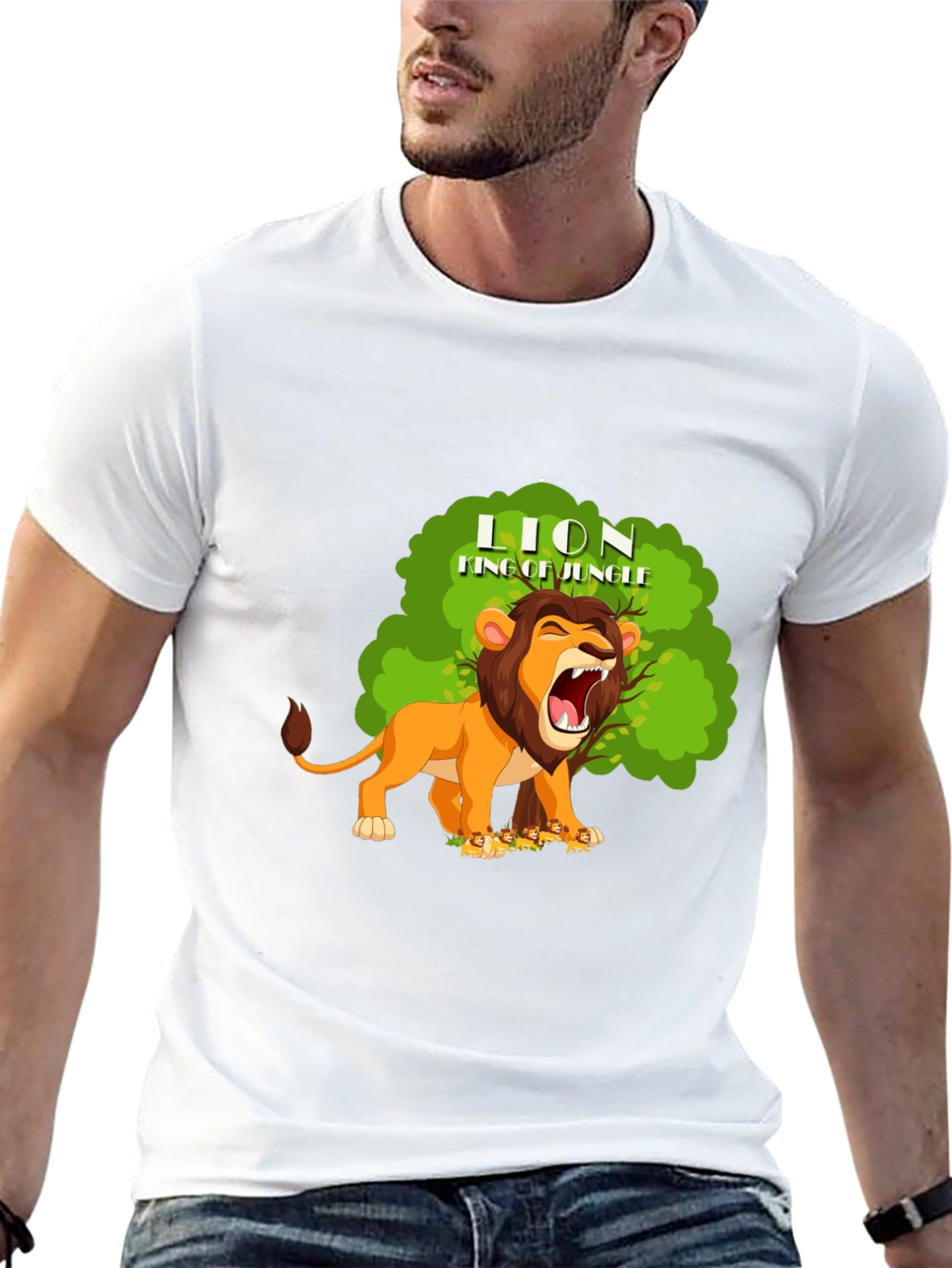 King of the Jungle Lion Graphic T-Shirt