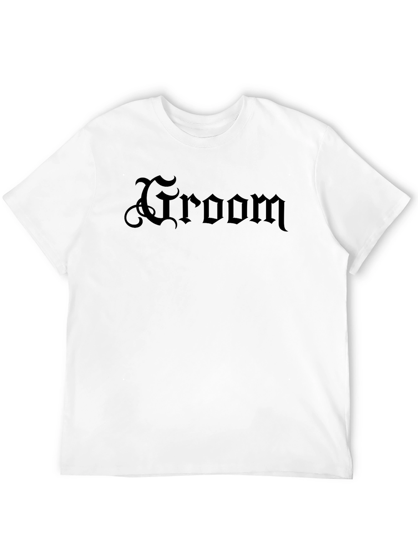 Groom Gothic Script Black T-Shirt