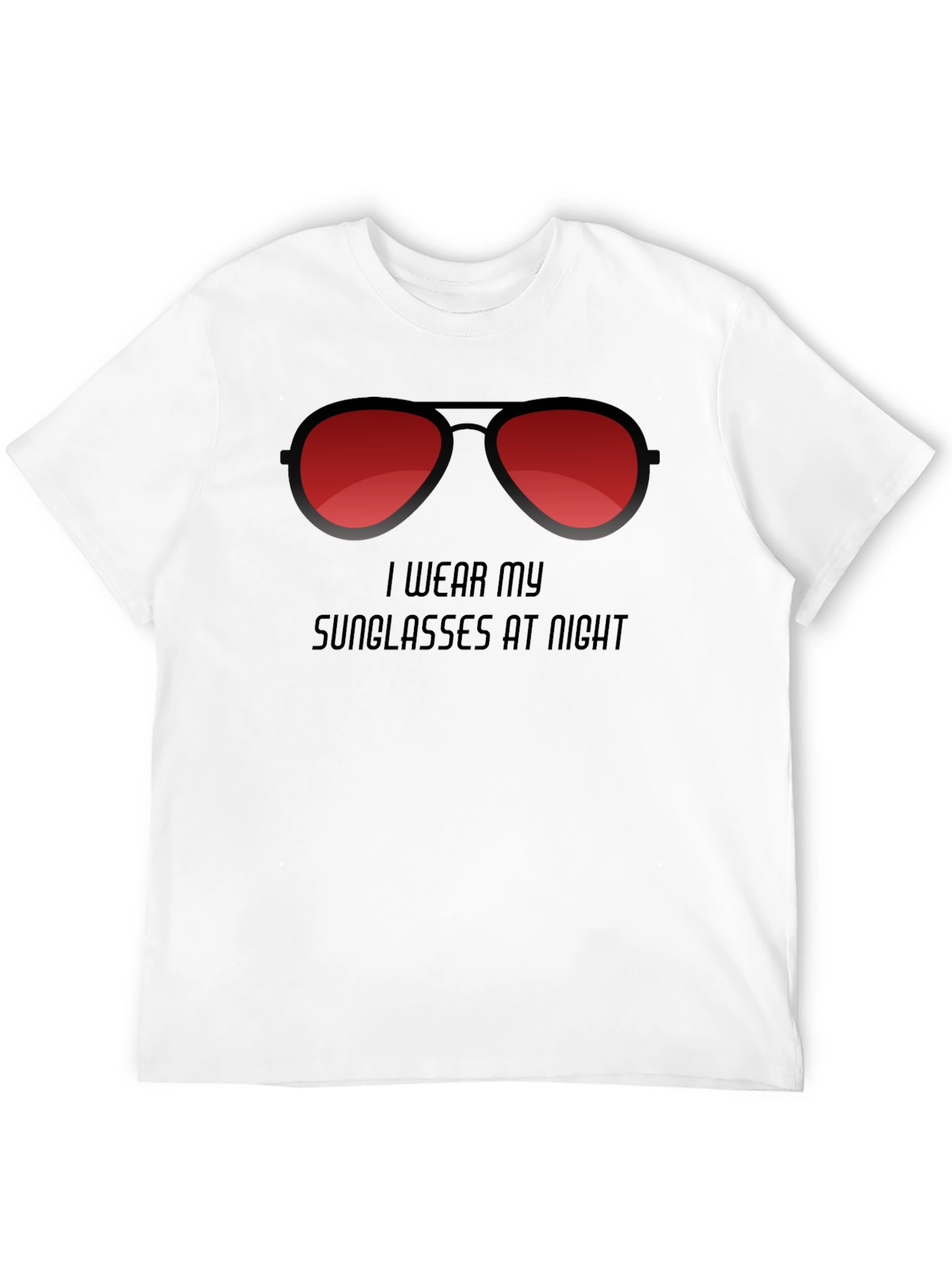Sunglasses at Night Graphic Tee - Trendy Style