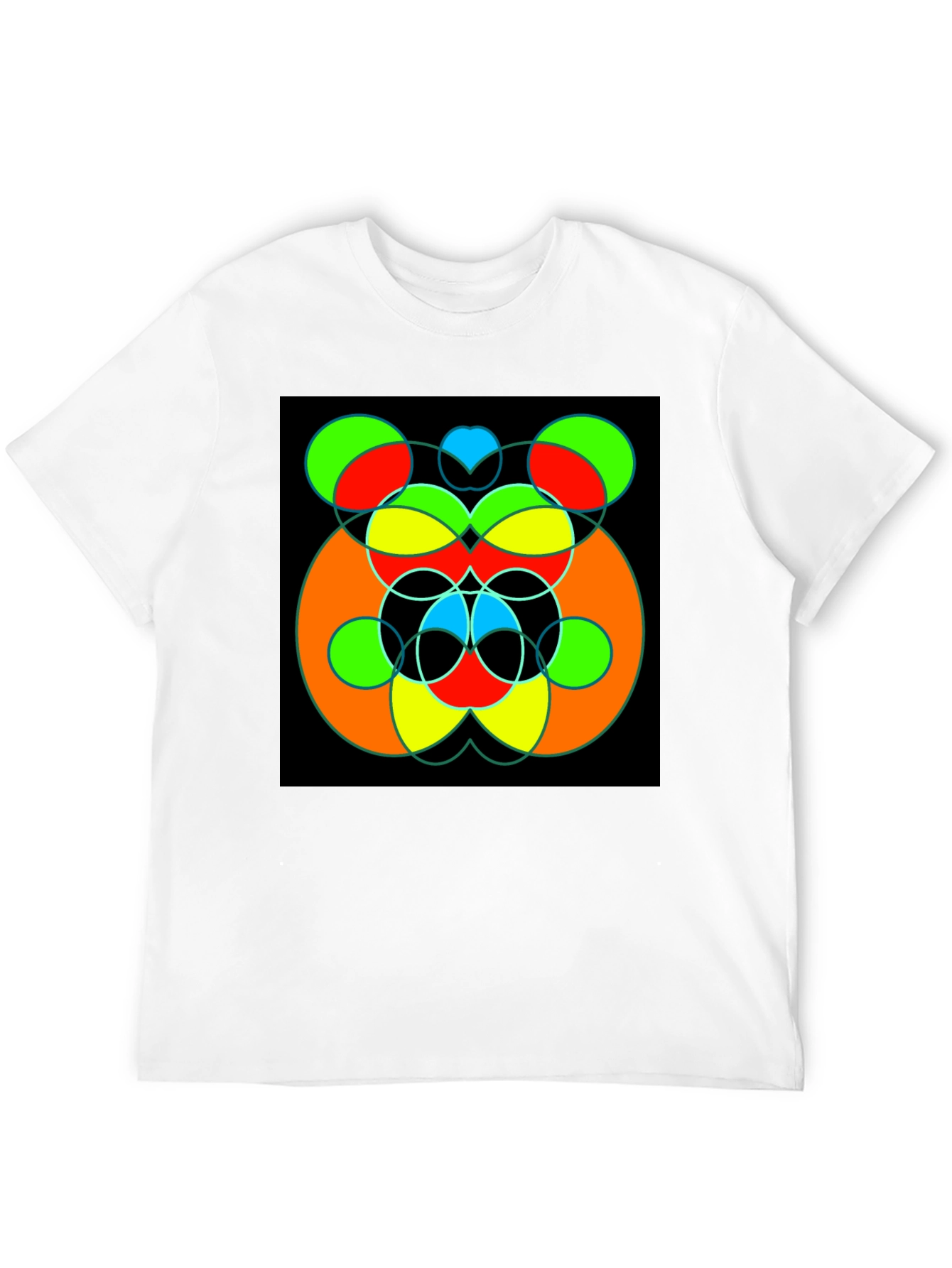 Abstract Geometric Circle Design T-Shirt