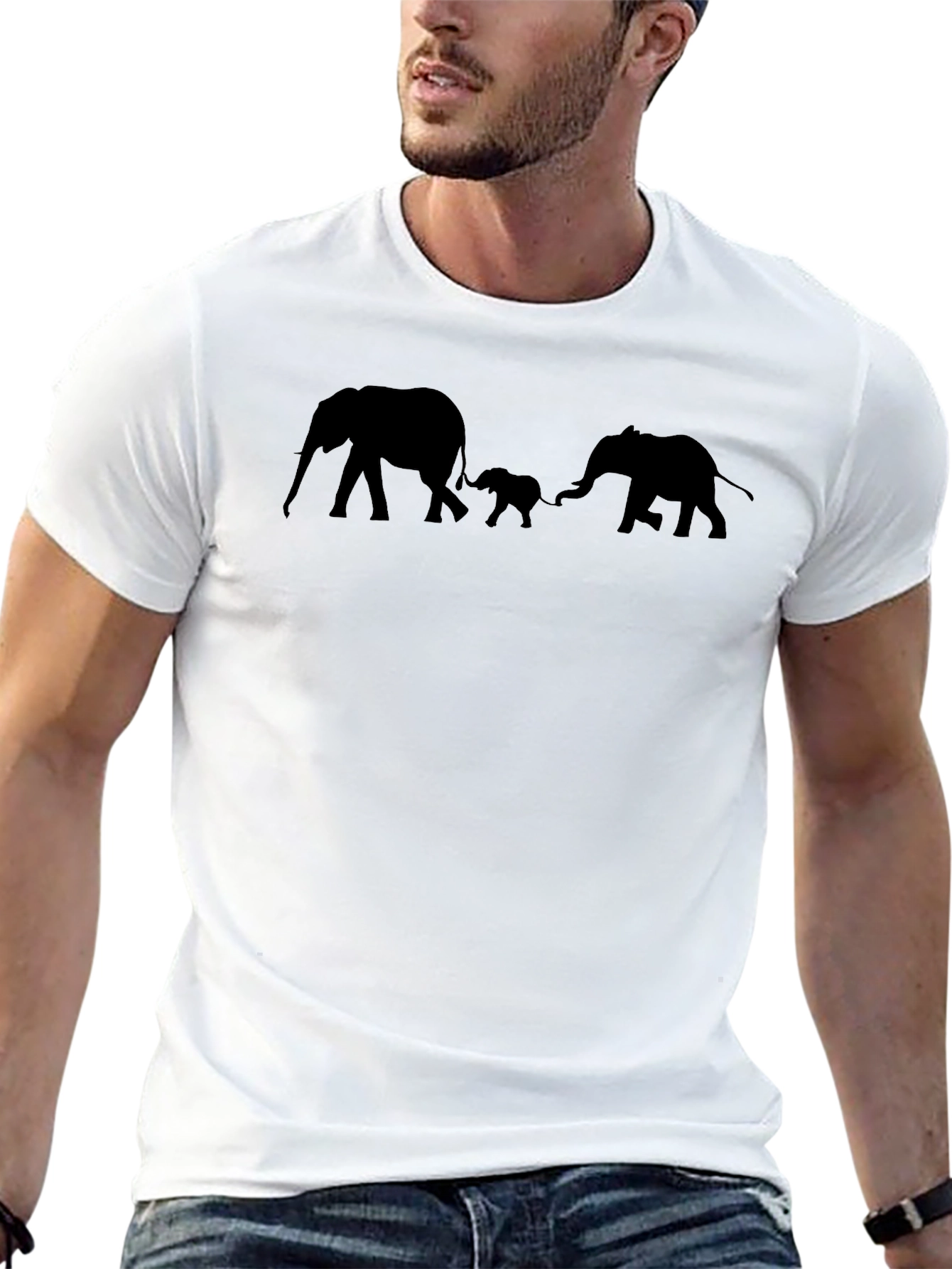 Elephant Family Black T-Shirt
