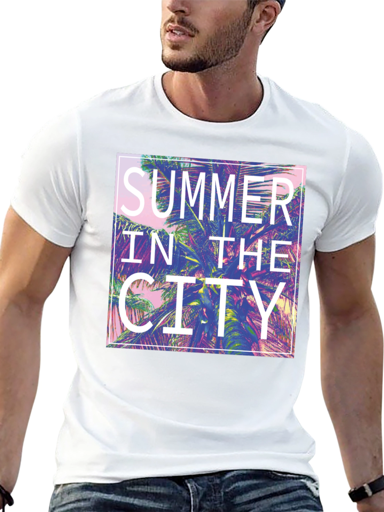 Summer in the City Graphic Tee - Tropical Vibes