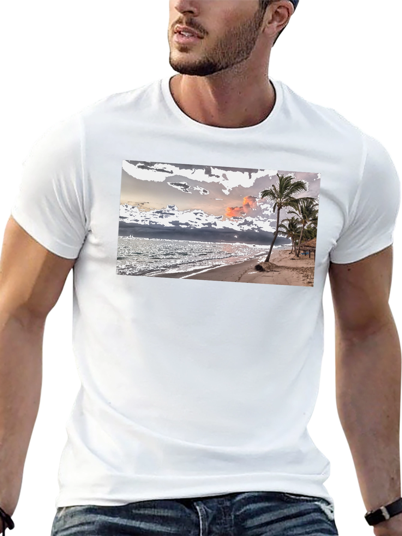 Beach Scene Graphic Tee