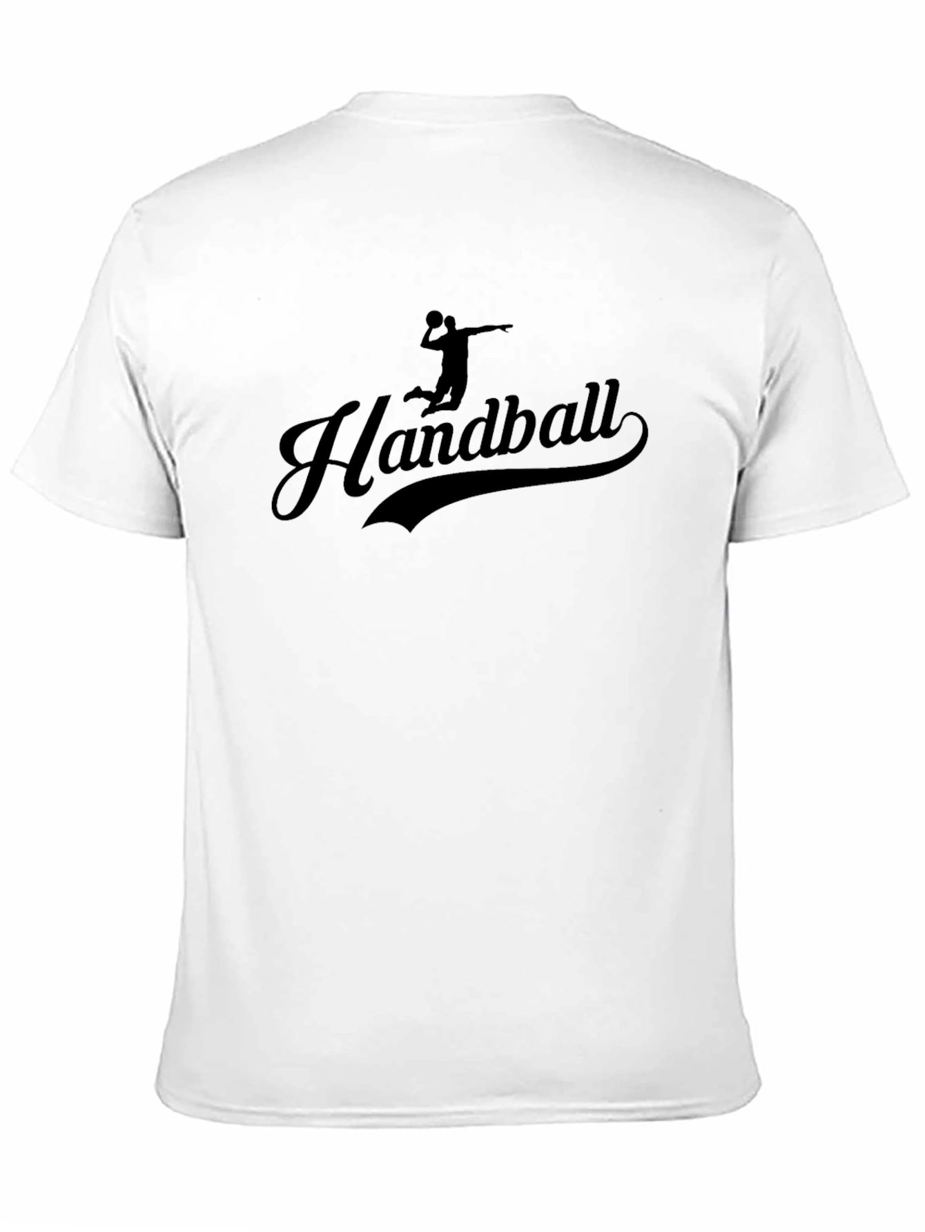 Handball Player Graphic T-Shirt - Sporty Black Tee