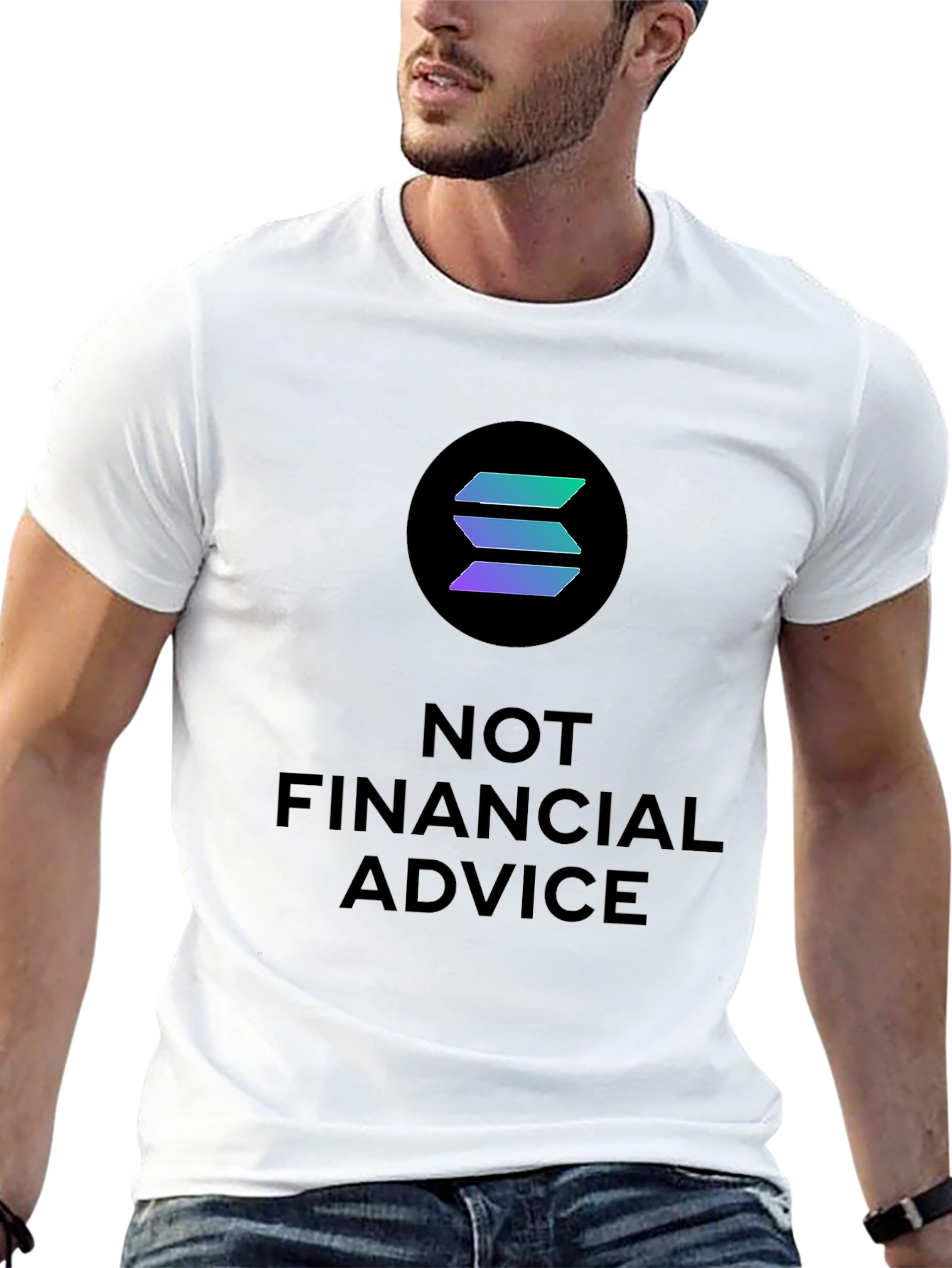 Solana Crypto Not Financial Advice Black T-Shirt
