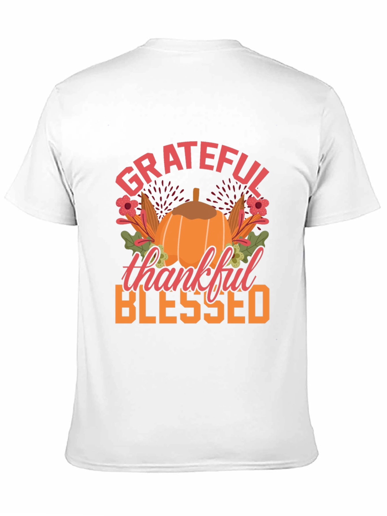 Grateful Thankful Blessed Thanksgiving T-Shirt