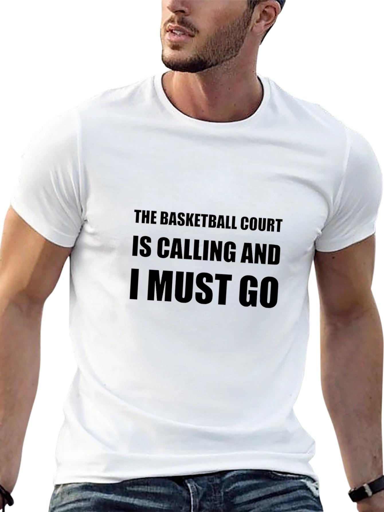 Basketball Court Calling Black T-Shirt