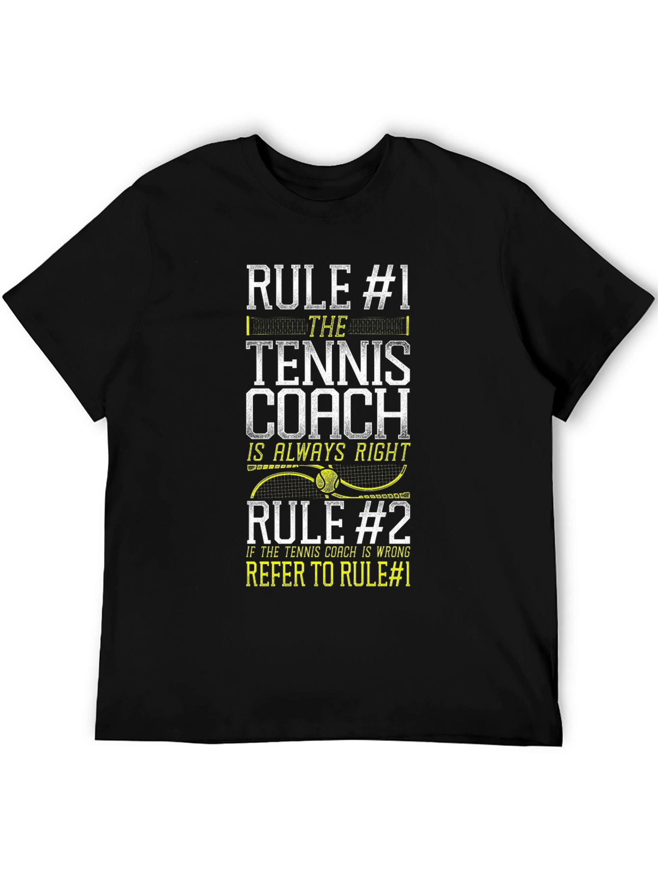 Tennis Coach Rules Graphic T-Shirt