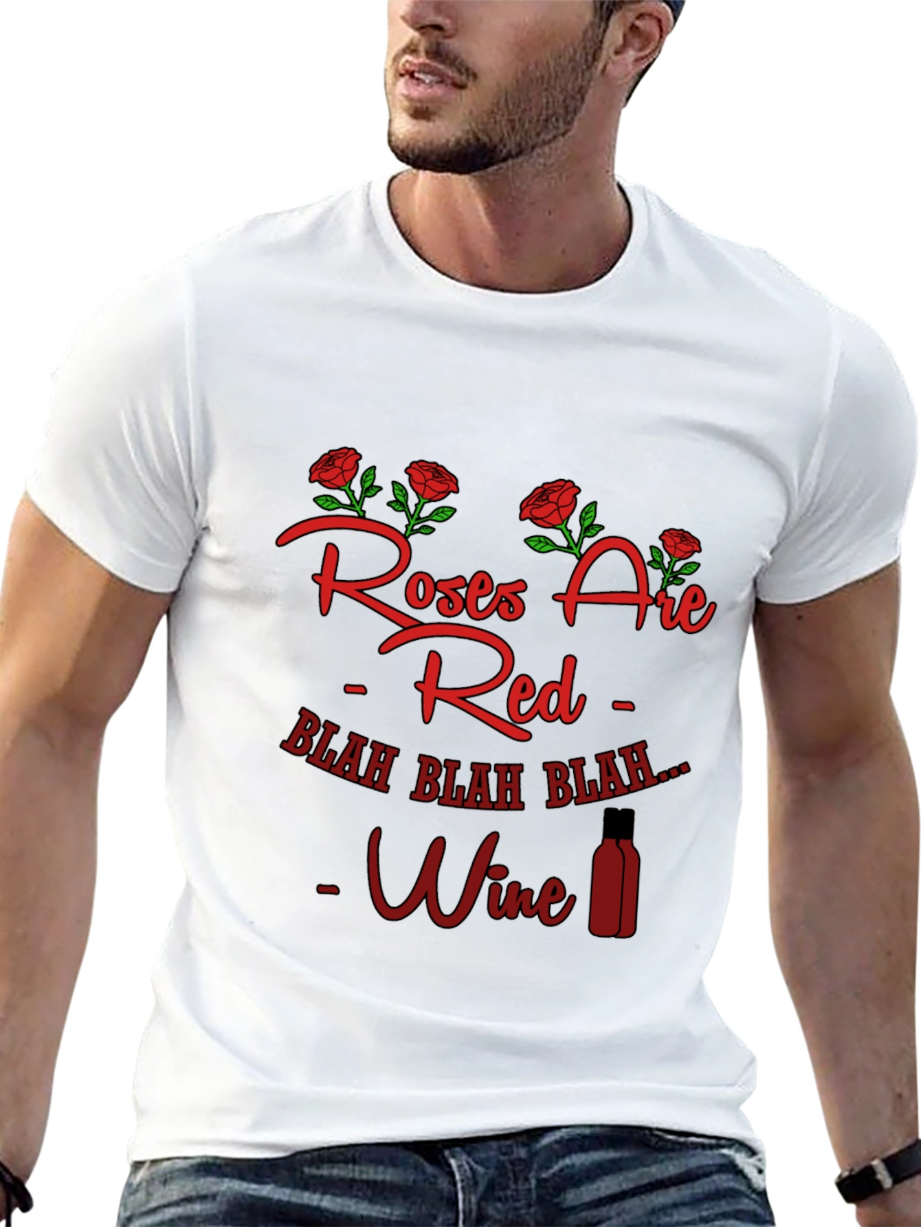 Roses are Red Wine Funny T-Shirt