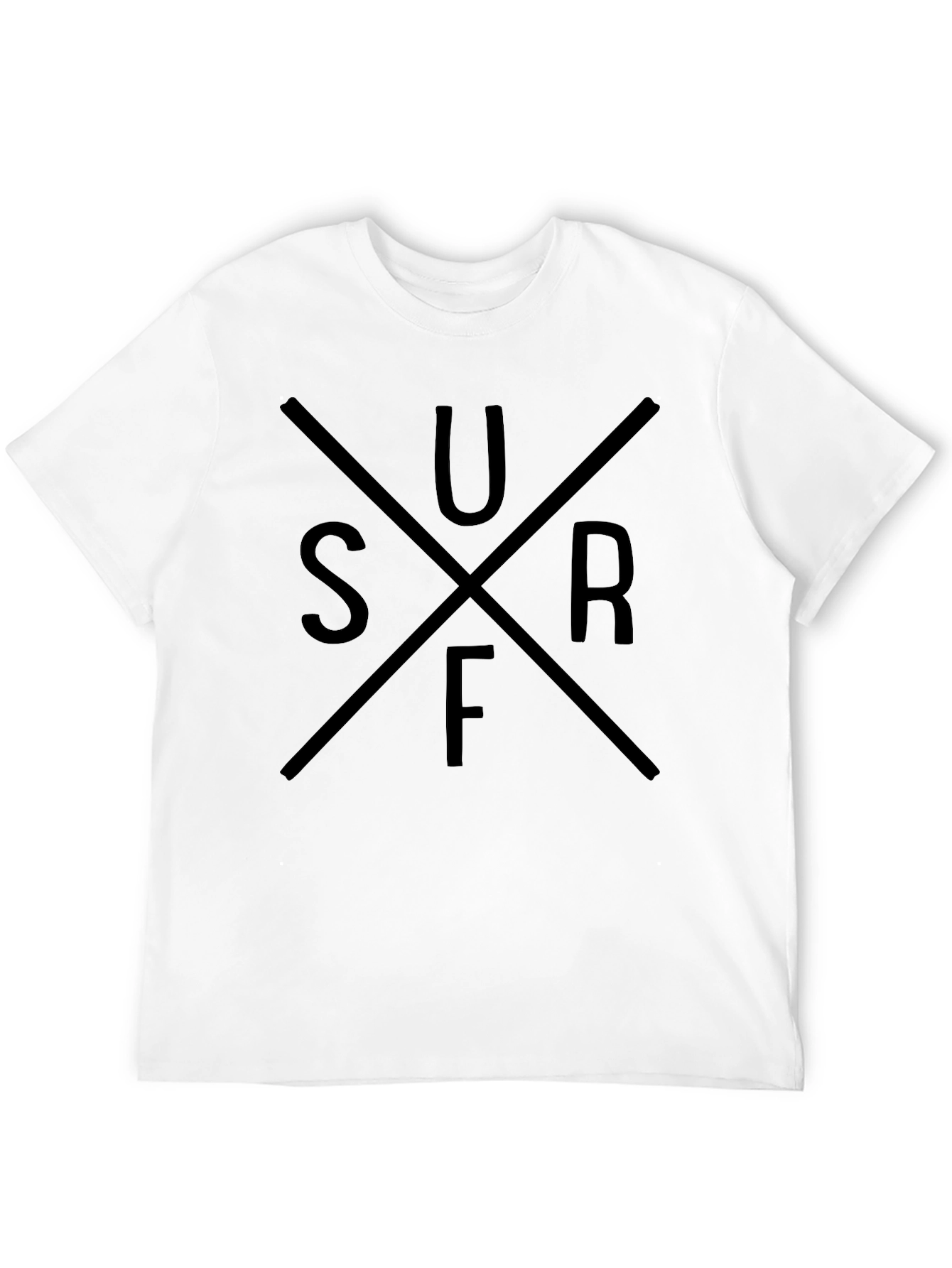 Surf Graphic Tee - Black Cotton Casual Shirt