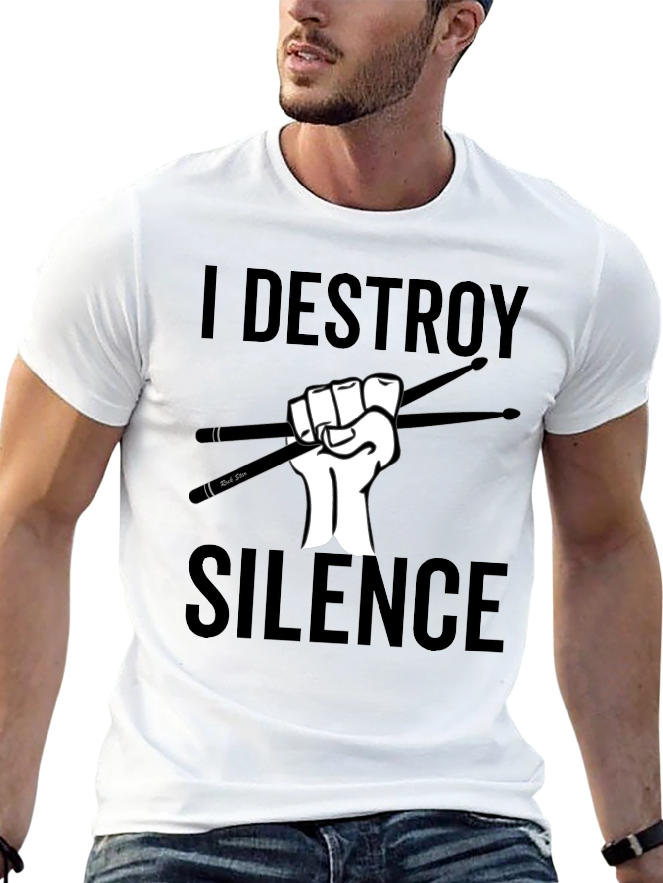 I Destroy Silence Drummer T-Shirt
