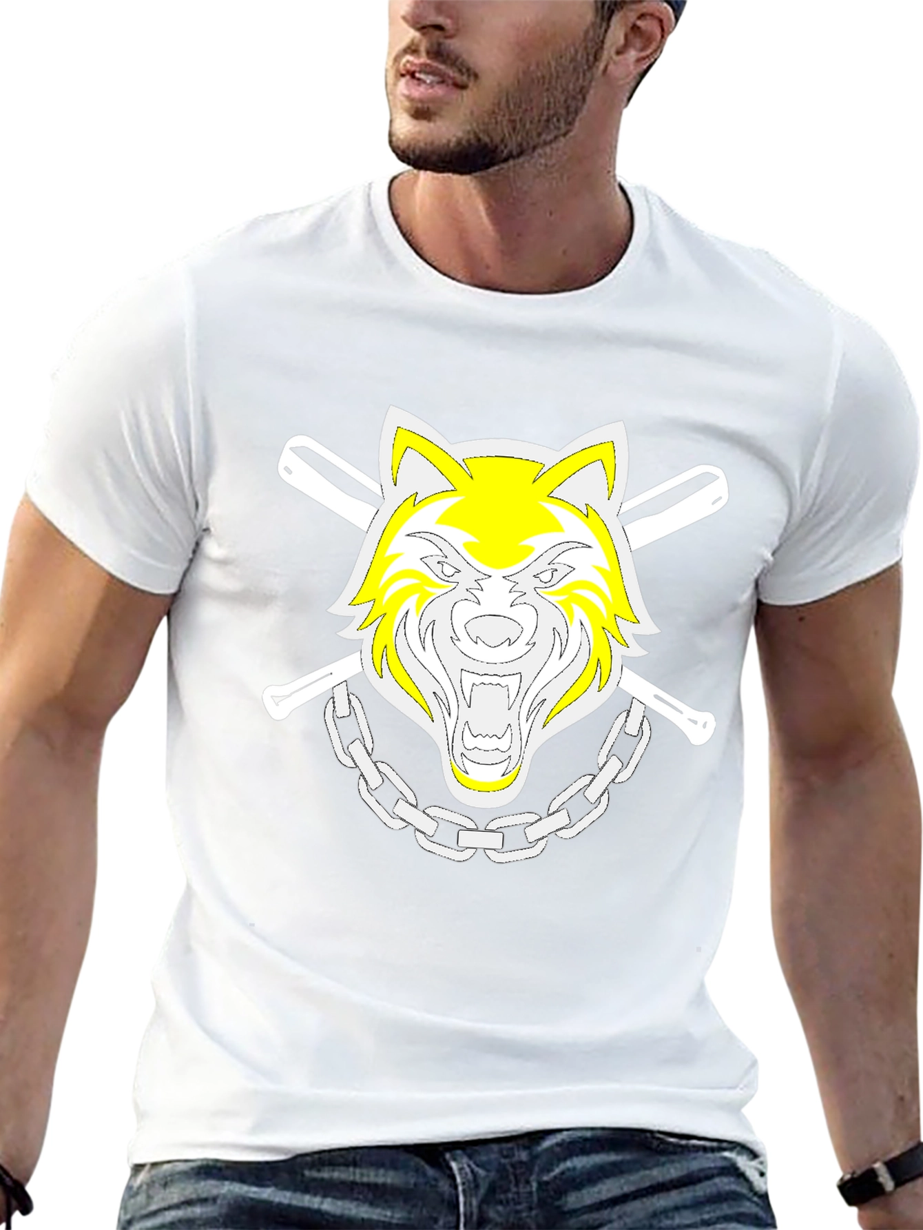 Wolf Graphic Tee - Mens Black T-Shirt
