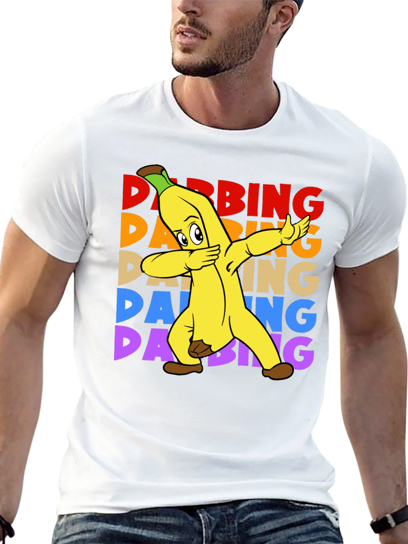 Dabbing Banana T-Shirt - Funny Fruit Cartoon Tee