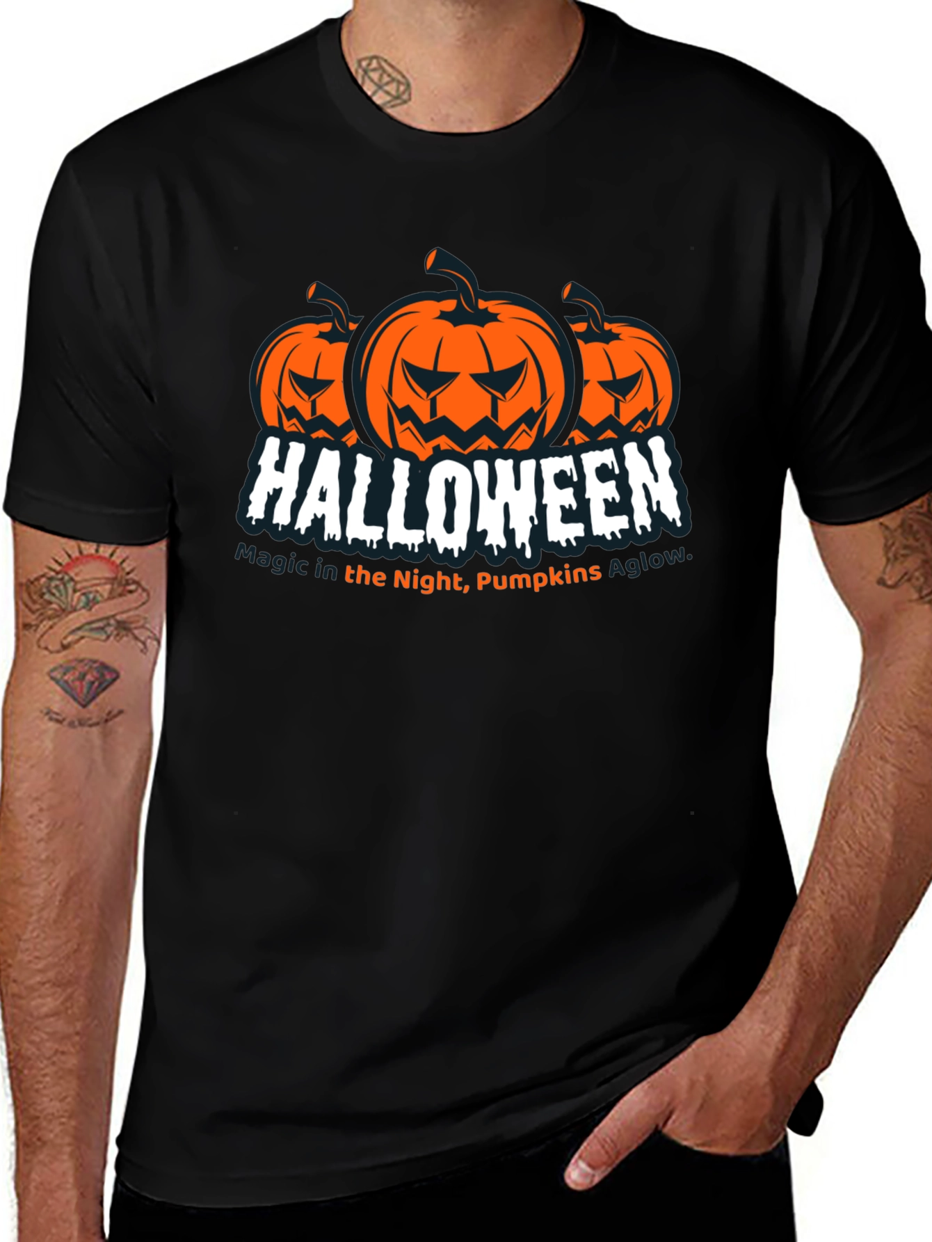 Halloween Pumpkin T-Shirt - Magic in the Night