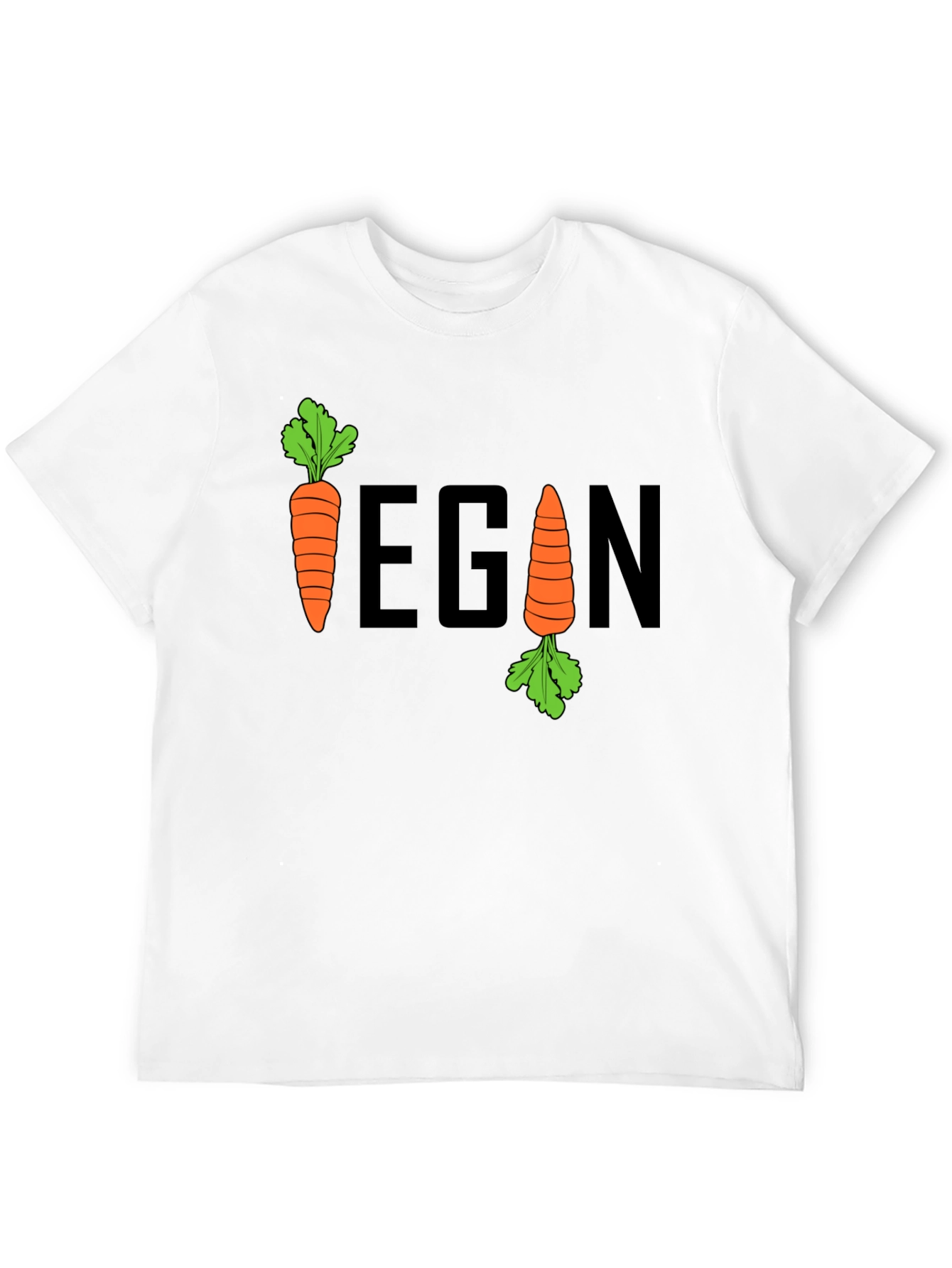 Vegan Carrot Graphic T-Shirt - Unisex Black Tee