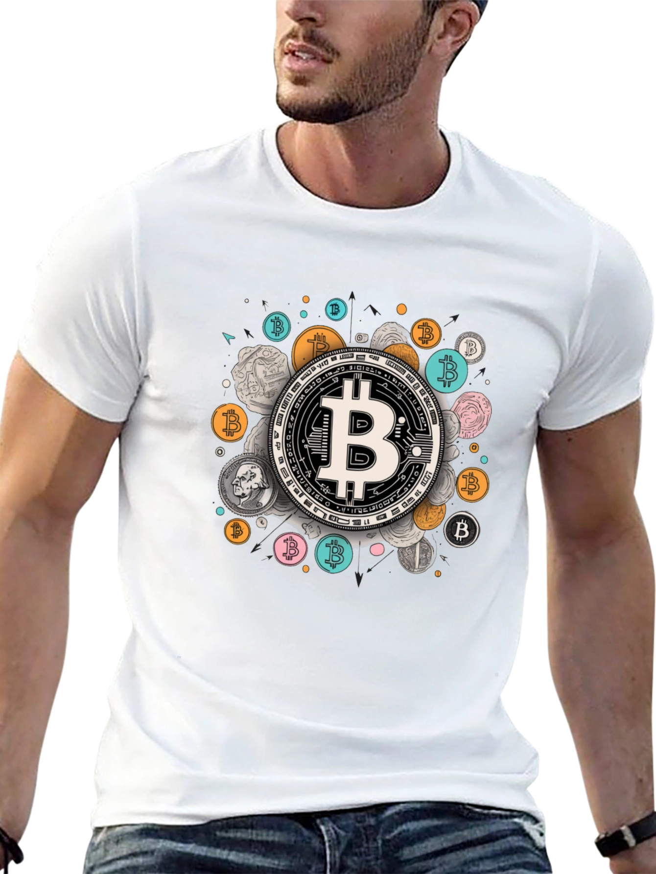 Bitcoin Crypto Tee - Modern Currency Design