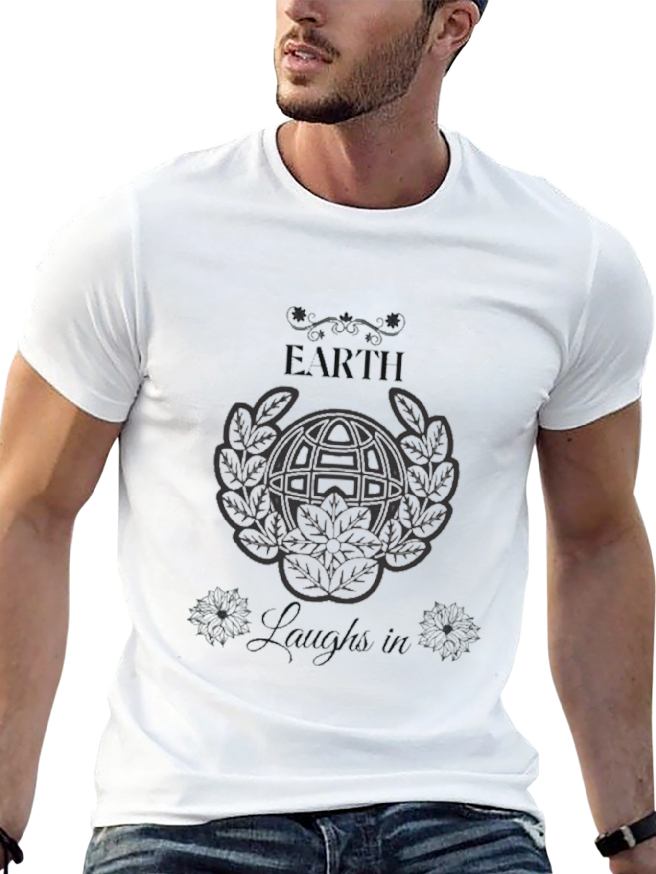 Earth Laughs In Tee - Premium Graphic T-Shirt