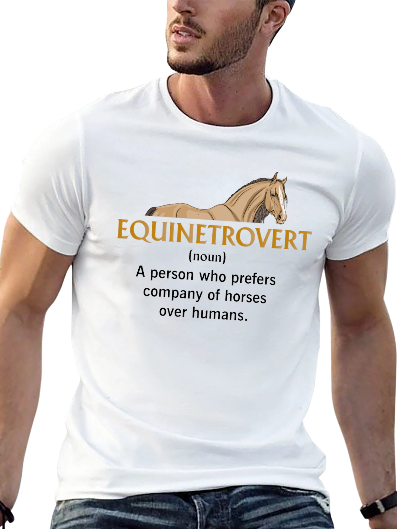 Equinetrovert Horse Lover Black T-Shirt