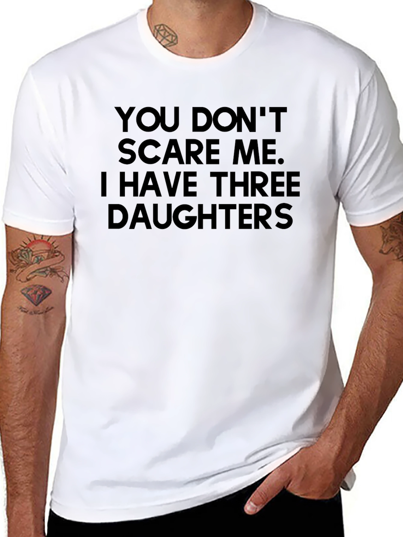 Funny Dad T-Shirt: Three Daughters