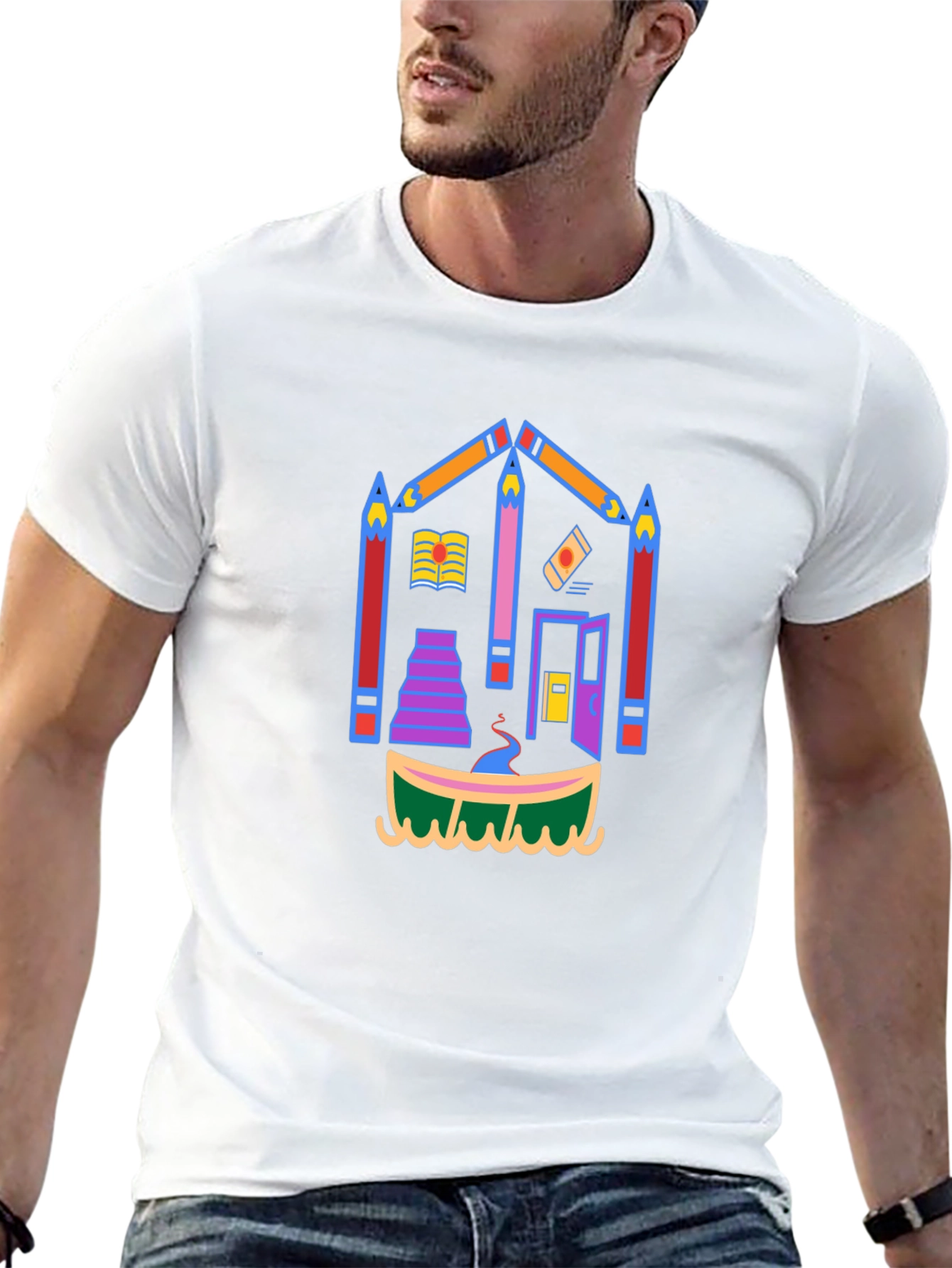 Colorful Art House T-Shirt