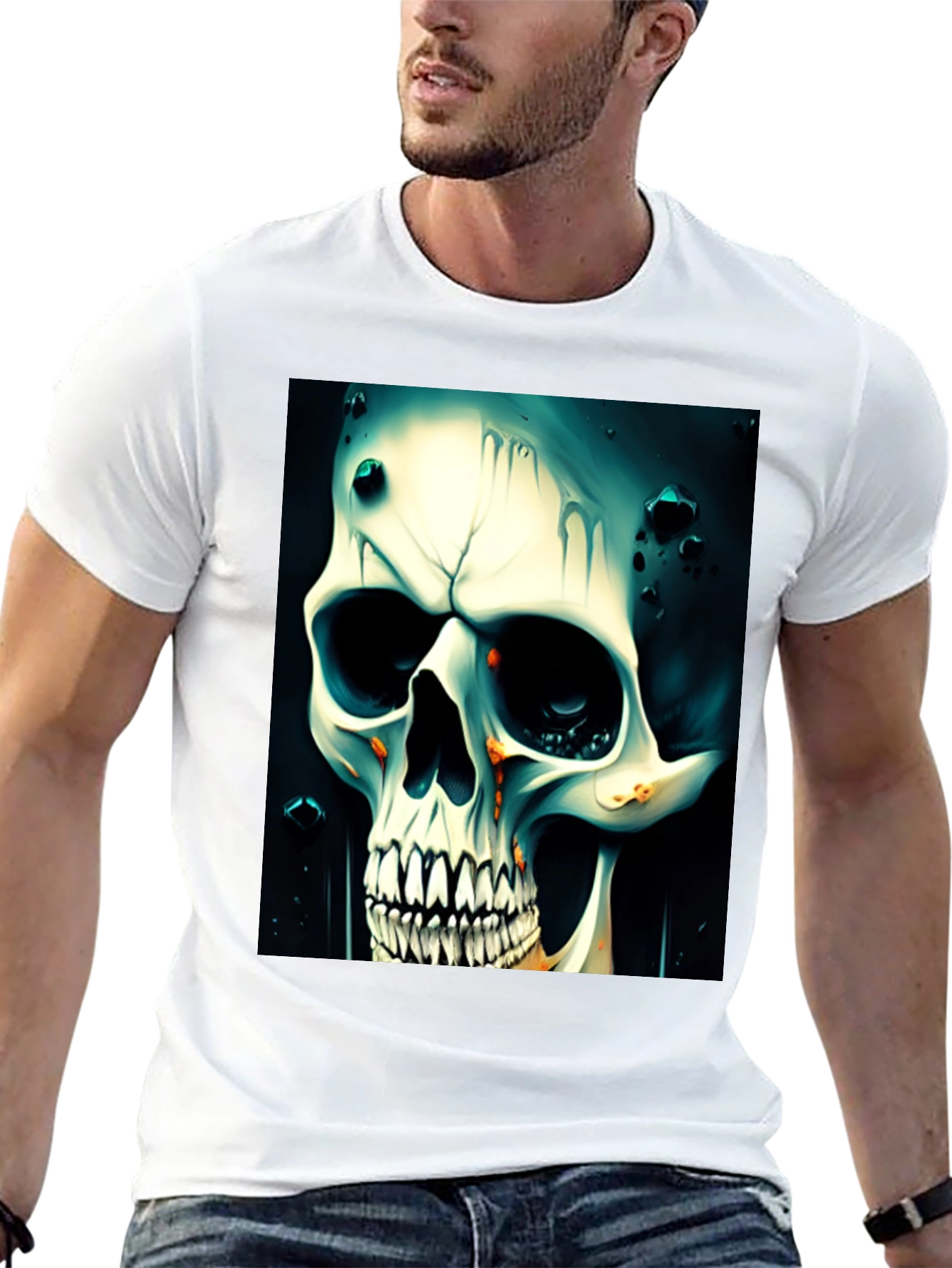 Skull Graphic Tee - Edgy Style
