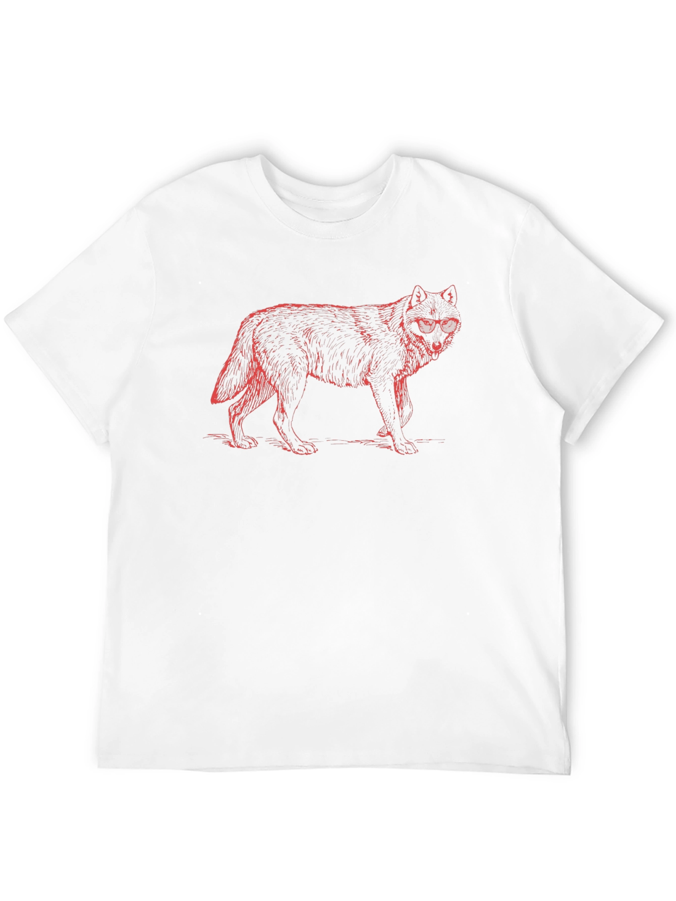 Wolf Graphic Print Tee - Mens Black T-Shirt