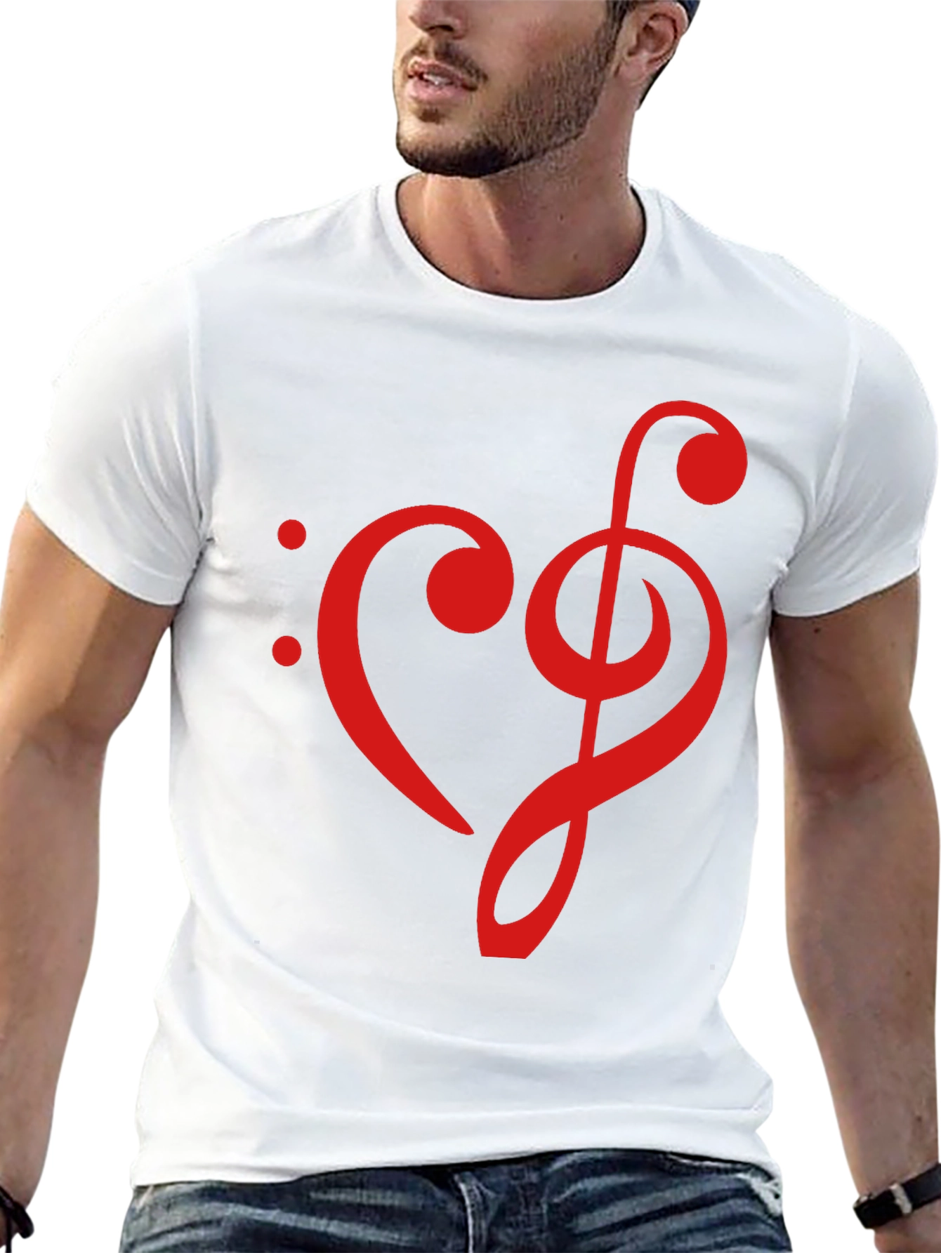 Musical Heartbeat T-Shirt - Black Cotton Tee