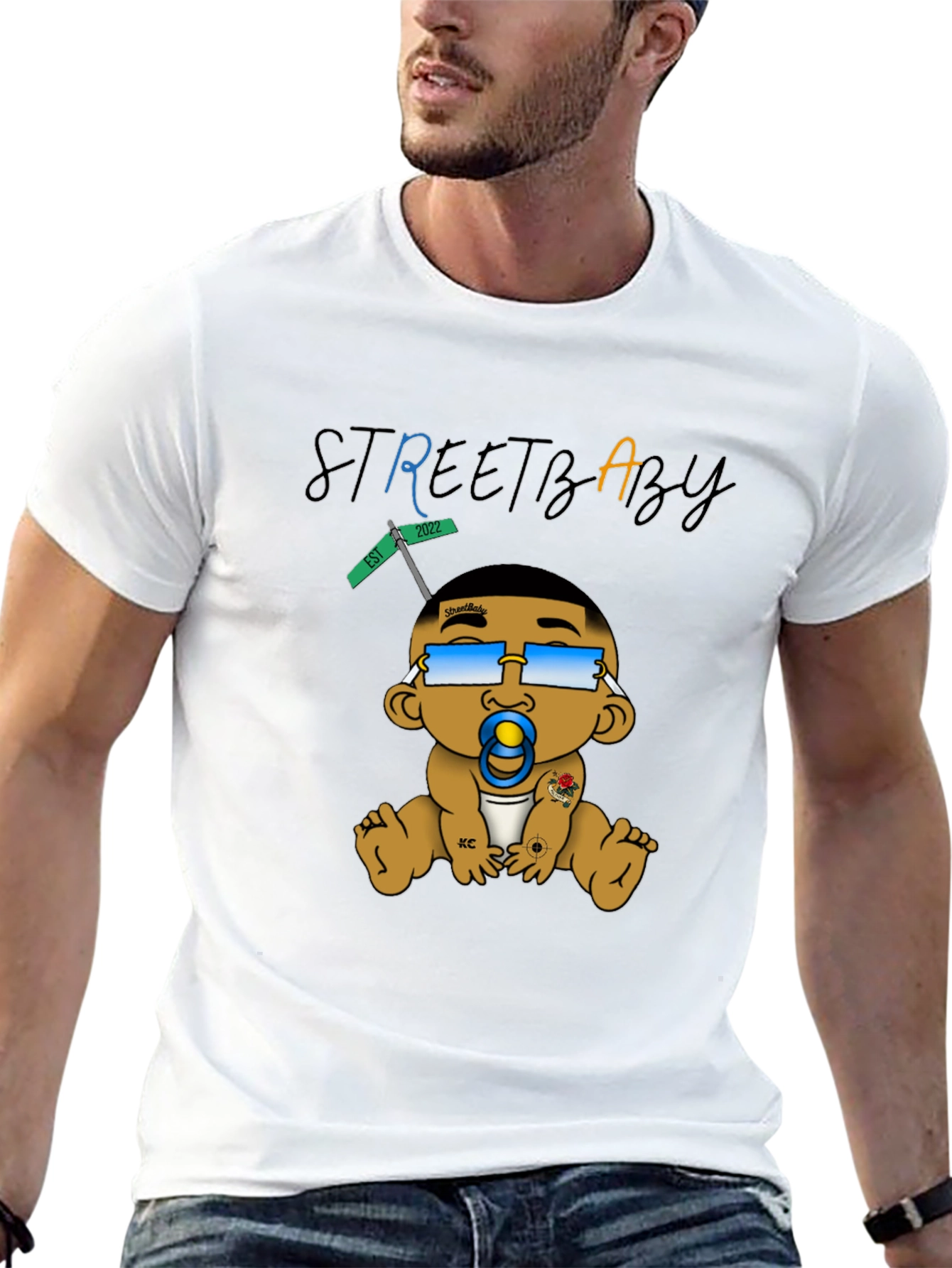 Street Baby Black Graphic T-Shirt