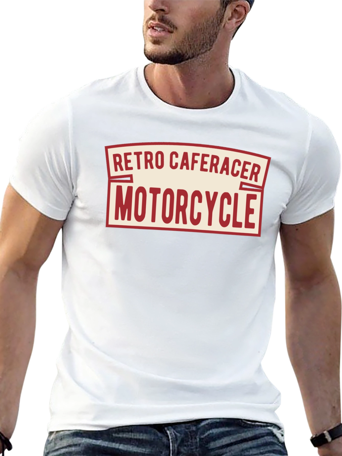 Retro Cafe Racer Motorcycle T-Shirt